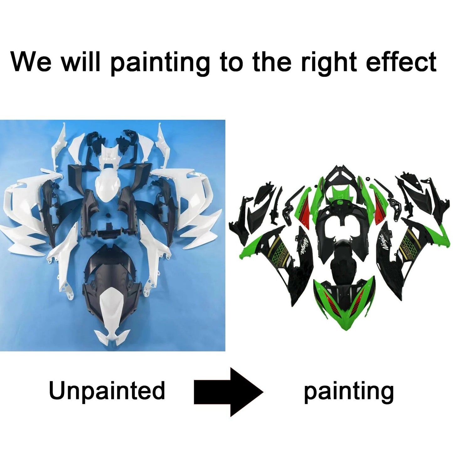 2020-2024 Kawasaki ER-6F Ninja650 Injection Fairing Kit Bodywork ABS #101