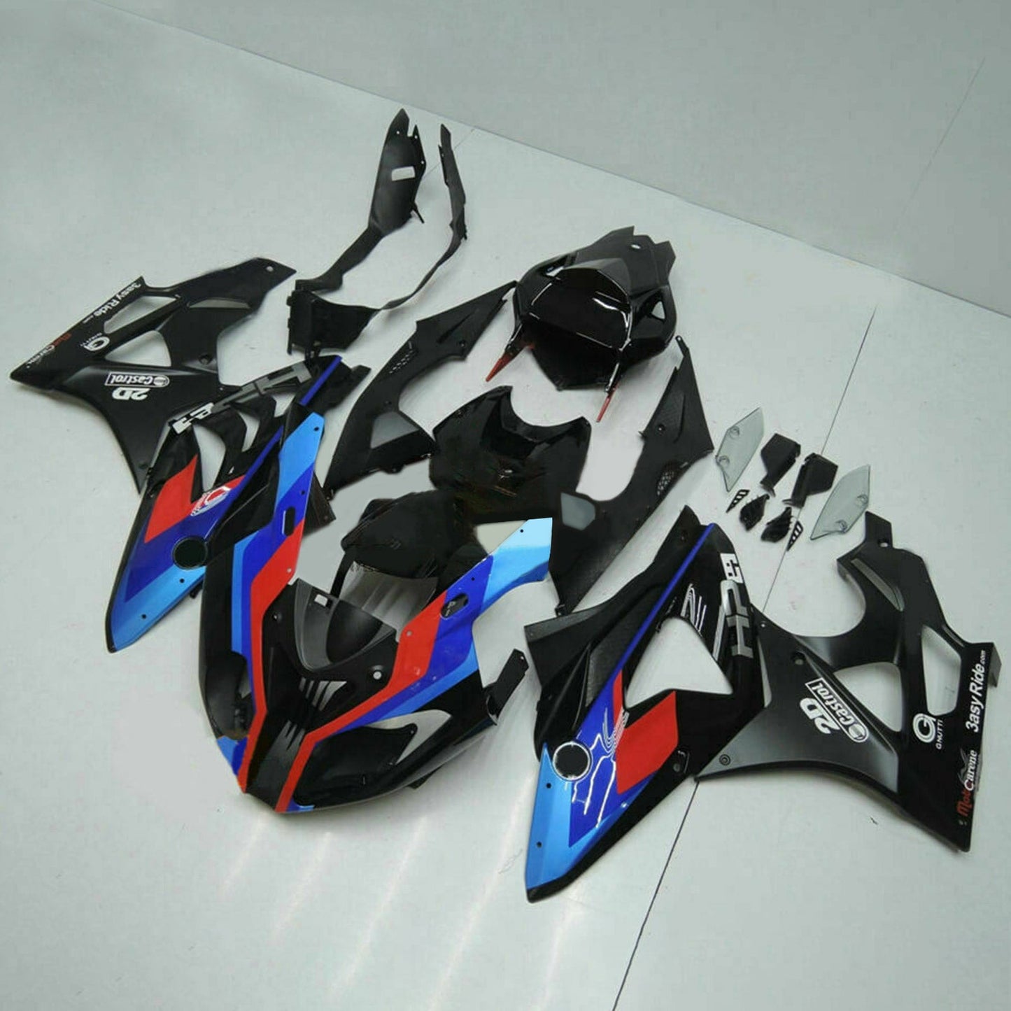 2009-2014 BMW S1000RR Amotopart Injection Fairing Kit Bodywork Plastic ABS Black Red