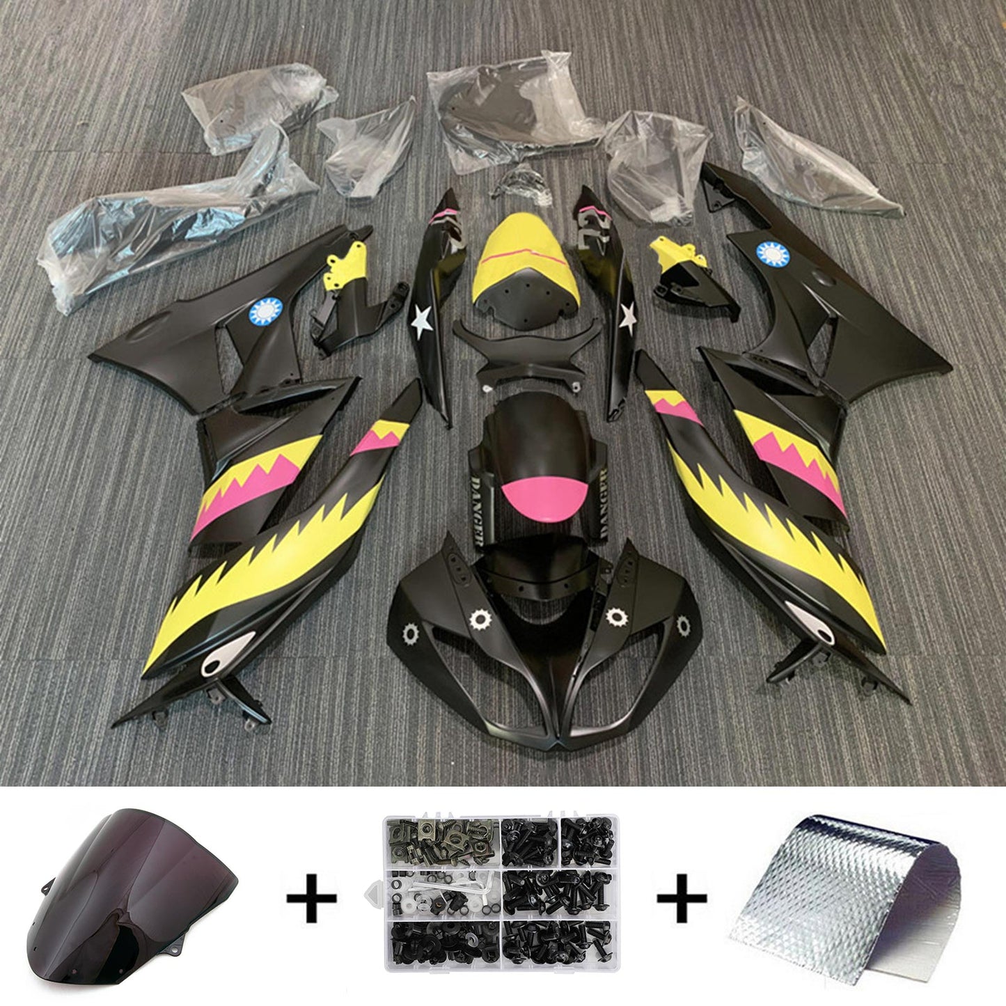 2009-2012 Kawasaki ZX6R 636 Injection Fairing Kit Bodywork Plastic ABS#155