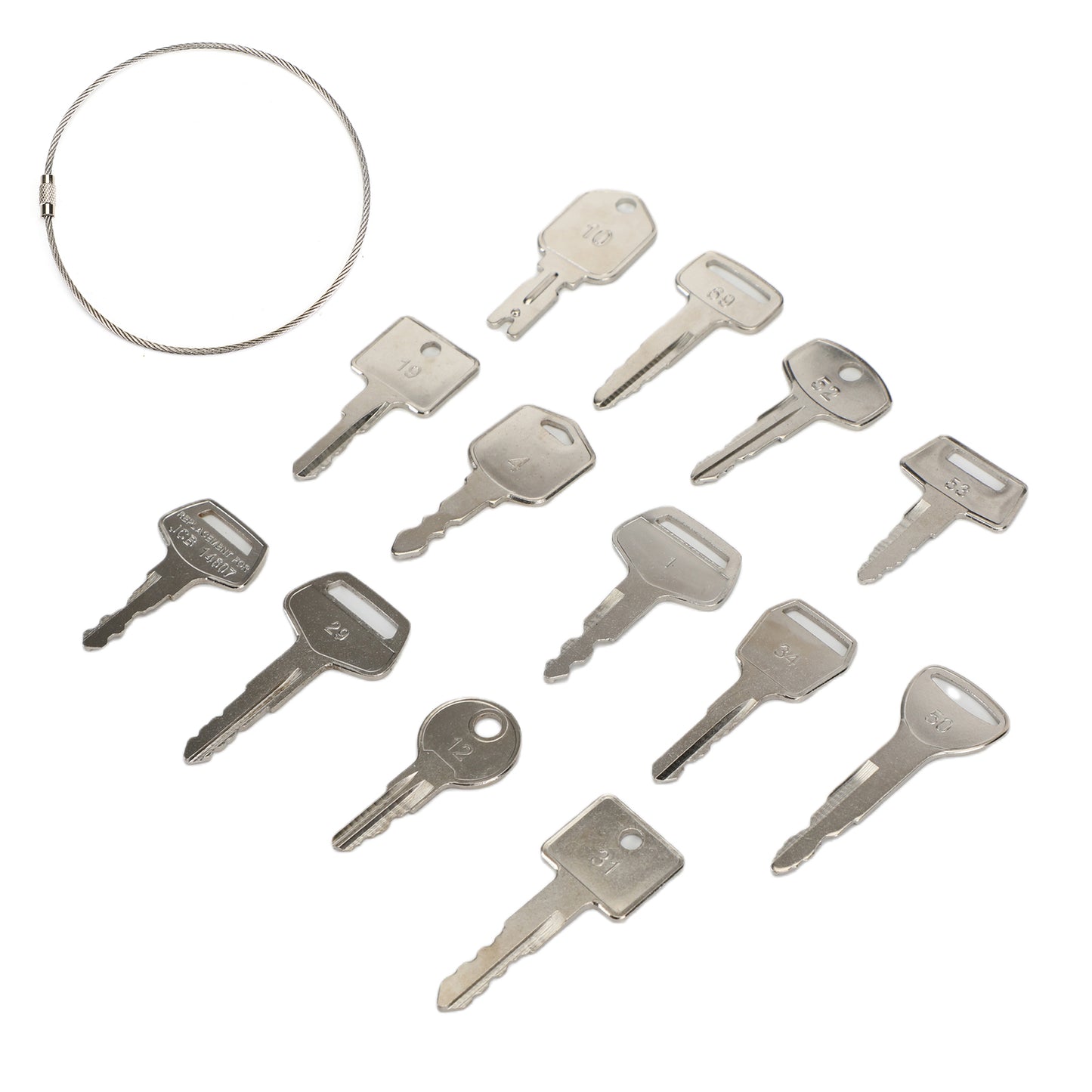 13 Pcs Forklift Heavy Equipment Construction Ignition Key Set