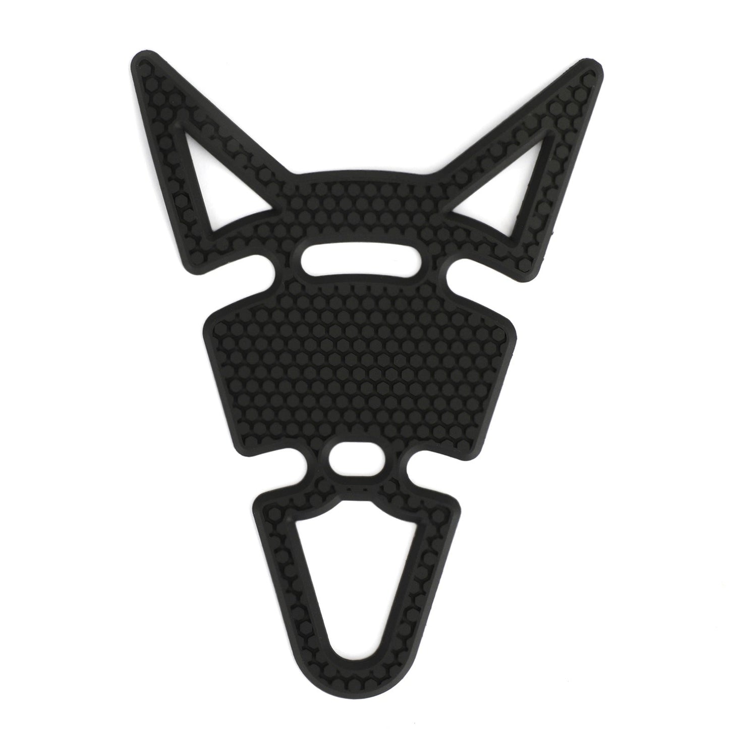 3D Black "Cat Ears" Rubber Gel Tank Pad Protector Sticker Motorcycle Motorbike