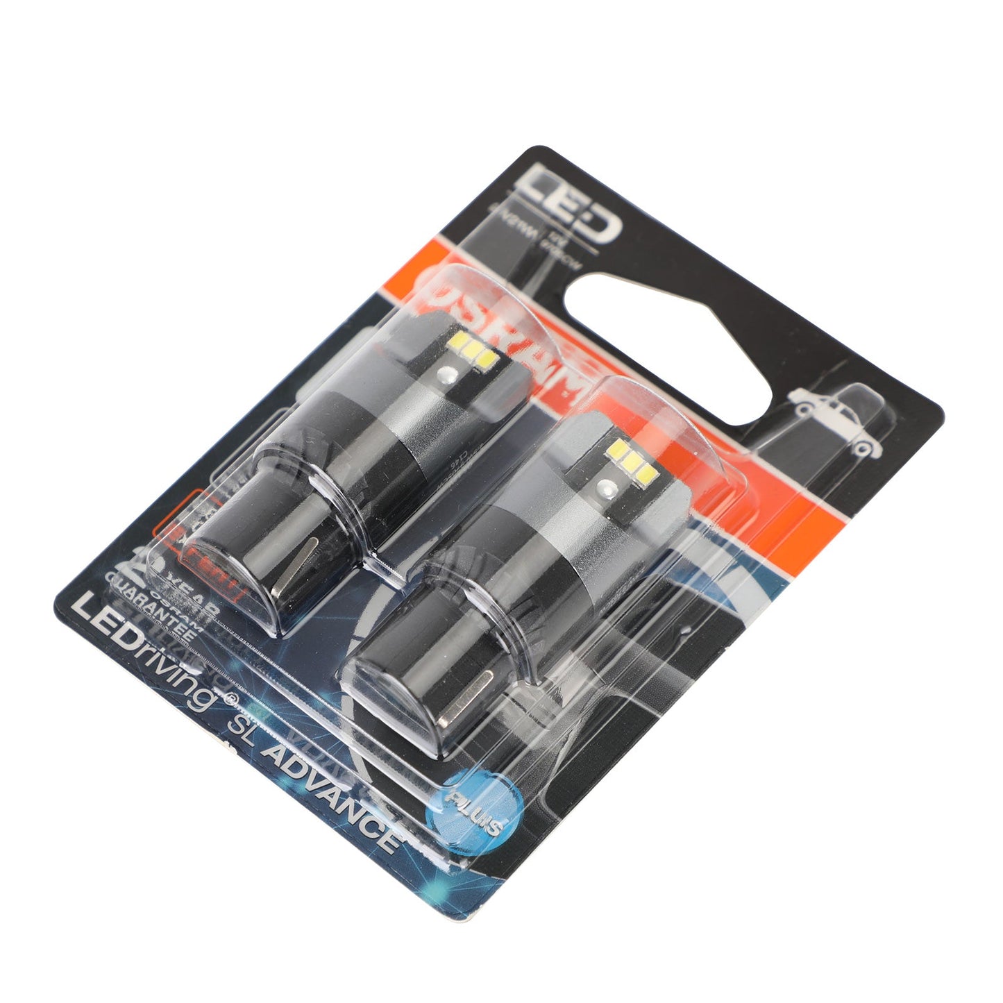 2x For OSRAM 9705CW Car Auxiliary Bulbs LED W21W 12V2.5W W3x16d