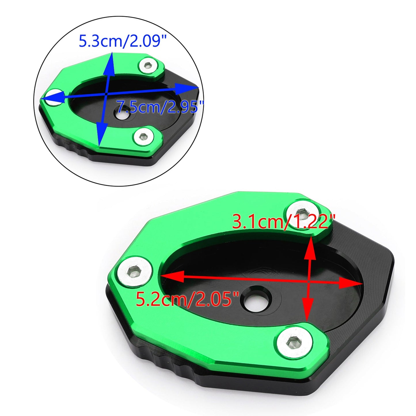 Kickstand Side Stand Plate Extension Pad For KAWASAKI Z650 Z1000SX 17-19 Black