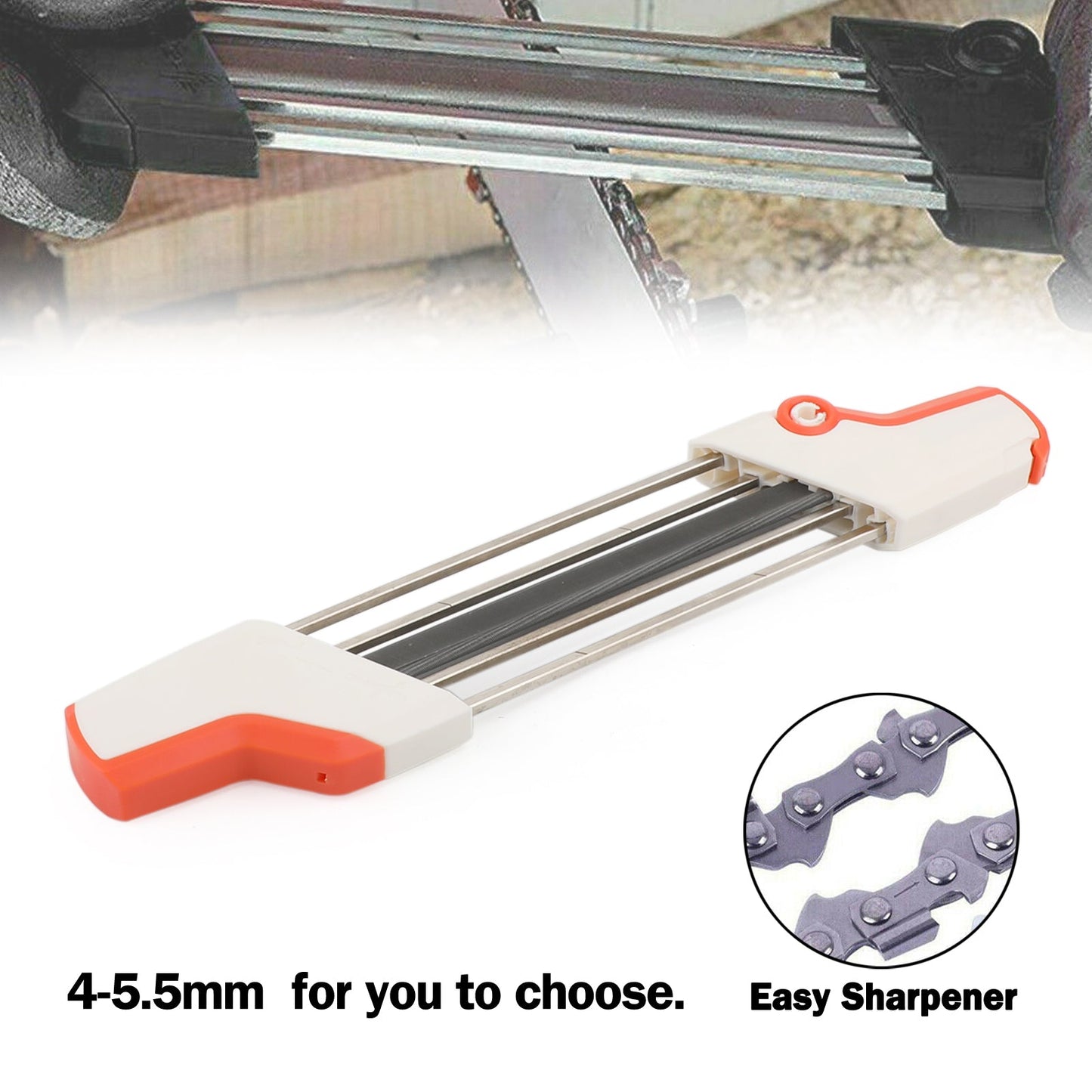 2 In 1 Easy File Chainsaw Chain Sharpening Tool For STIHL 4mm 3/8LP Picco 91 90