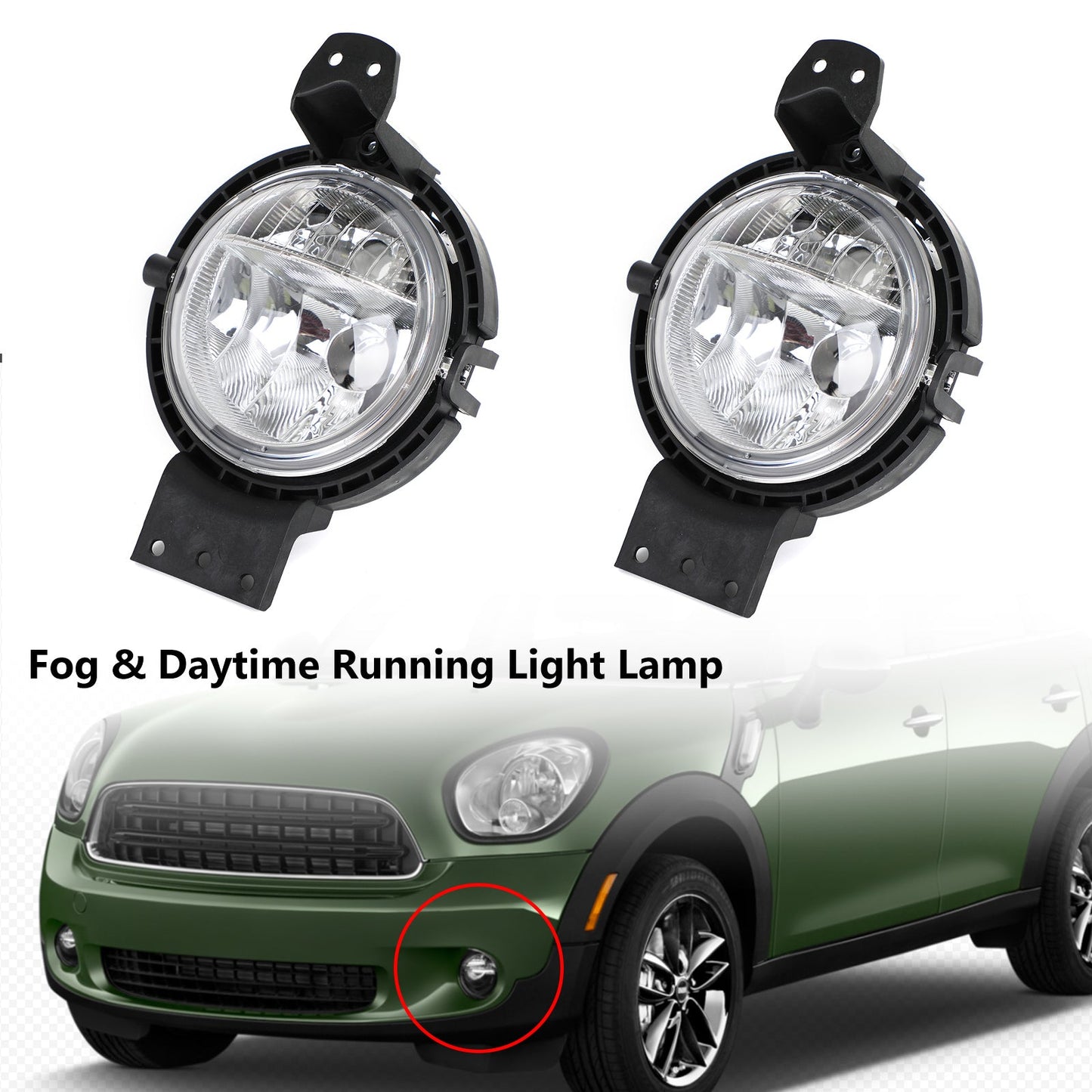 2010-2016 BMW Mini Countryman R60 L&R Fog Light Daytime Running Lamp