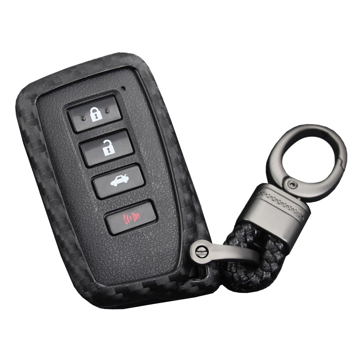 Leather Silicone Car Key Case Cover With Buckle For Lexus