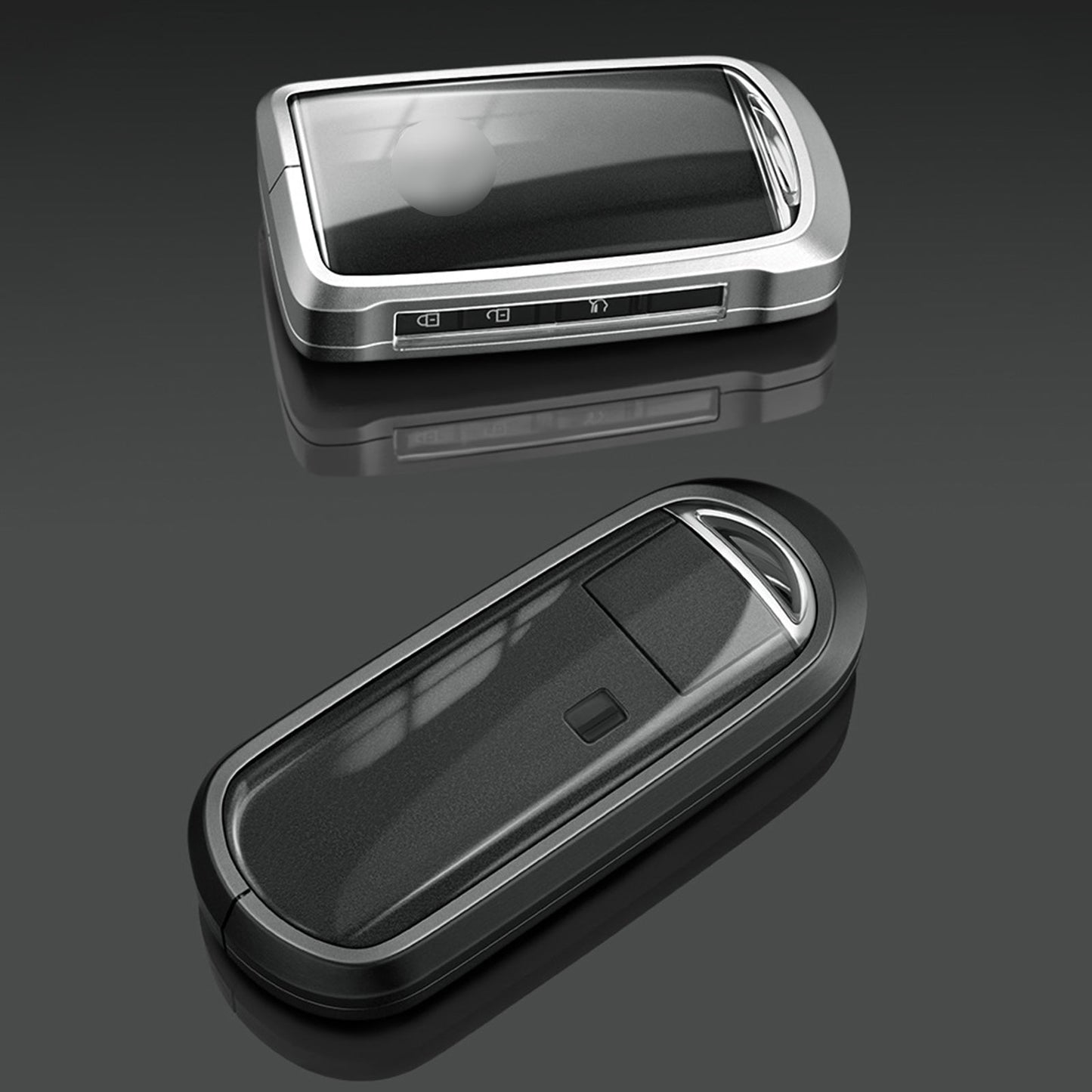 Aluminum Alloy TPU Black Car Key Case Cover With Buckle For Mazda CX-4 CX-5