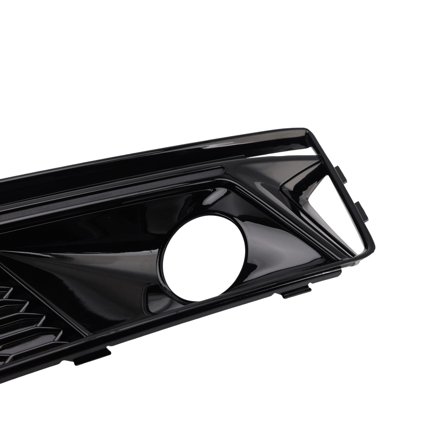 2016-2019 Audi A4 B9 S4 2PCS Black Front Bumper Foglight Grille Grill