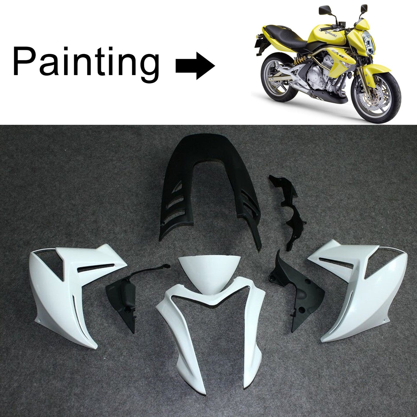 2009-2011 Kawasaki ER-6N ER6N Injection Fairing Kit Bodywork