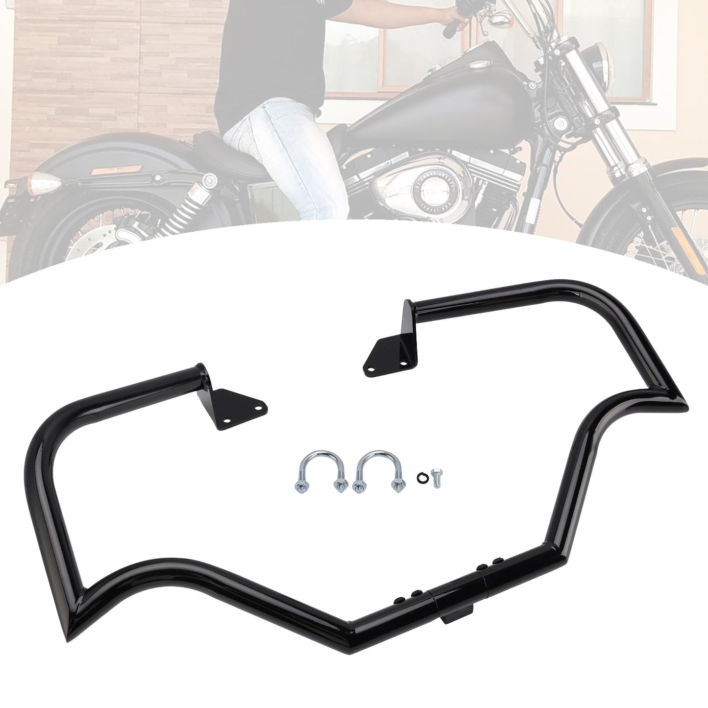 Bumper Engine Protection Guard Crash Bar For Dyna Super Glide FXD 2006-2017