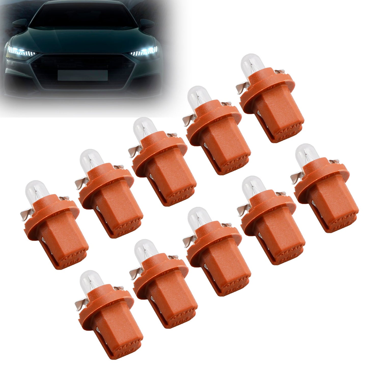 10PCS Instrument Light B8.5D 2741MFX 24V 1.2W For OSRAM