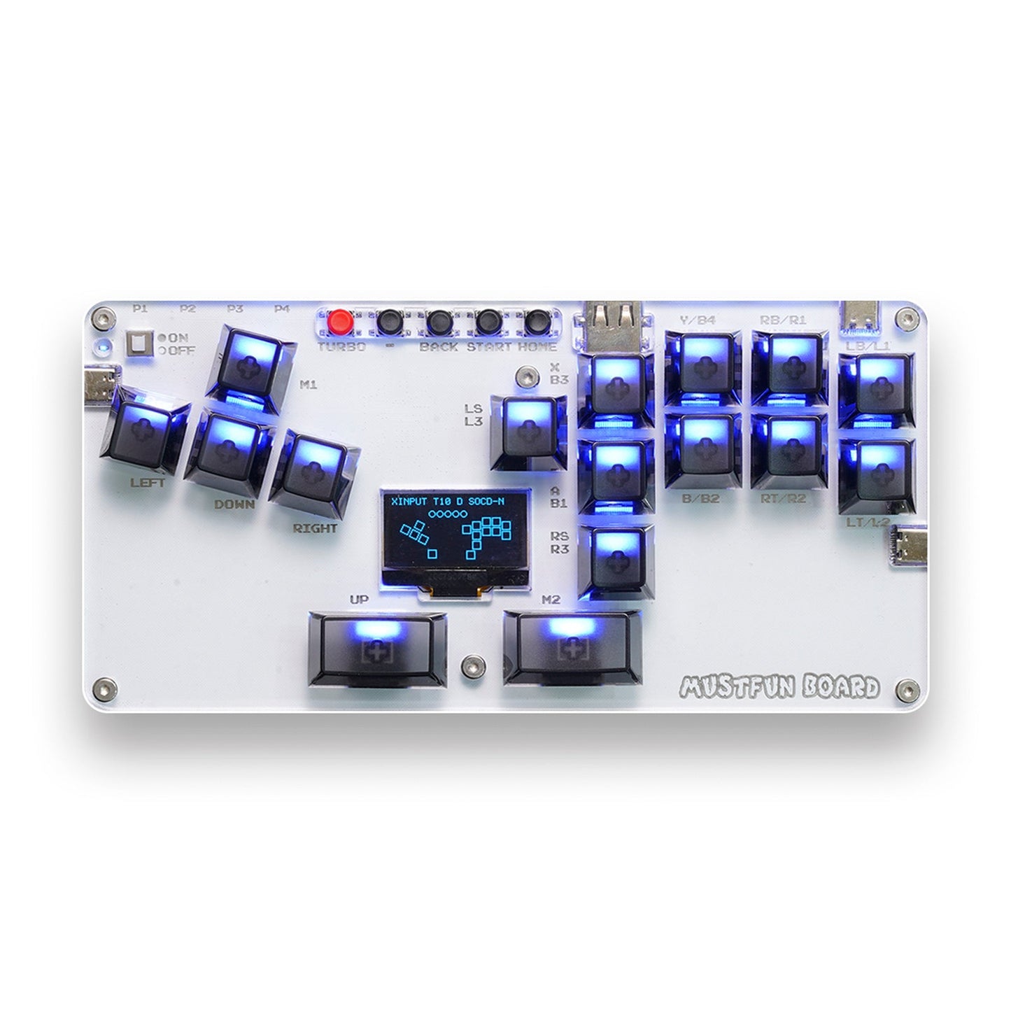 MustFun Hitbox Mini Stickless Controller Suitable For PC/PS3/PS4/Switch etc.