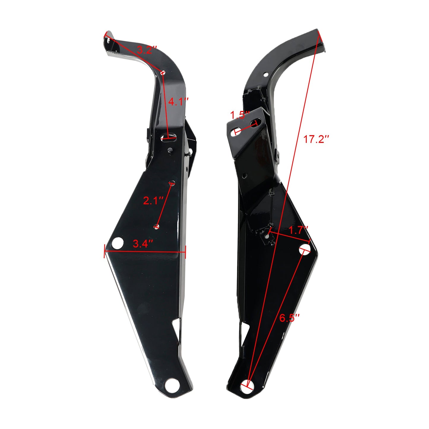 1996-2013 Harley Touring Electra Glide FLHT and Street Glide FLHX Head Fairing Support Mount Brackets