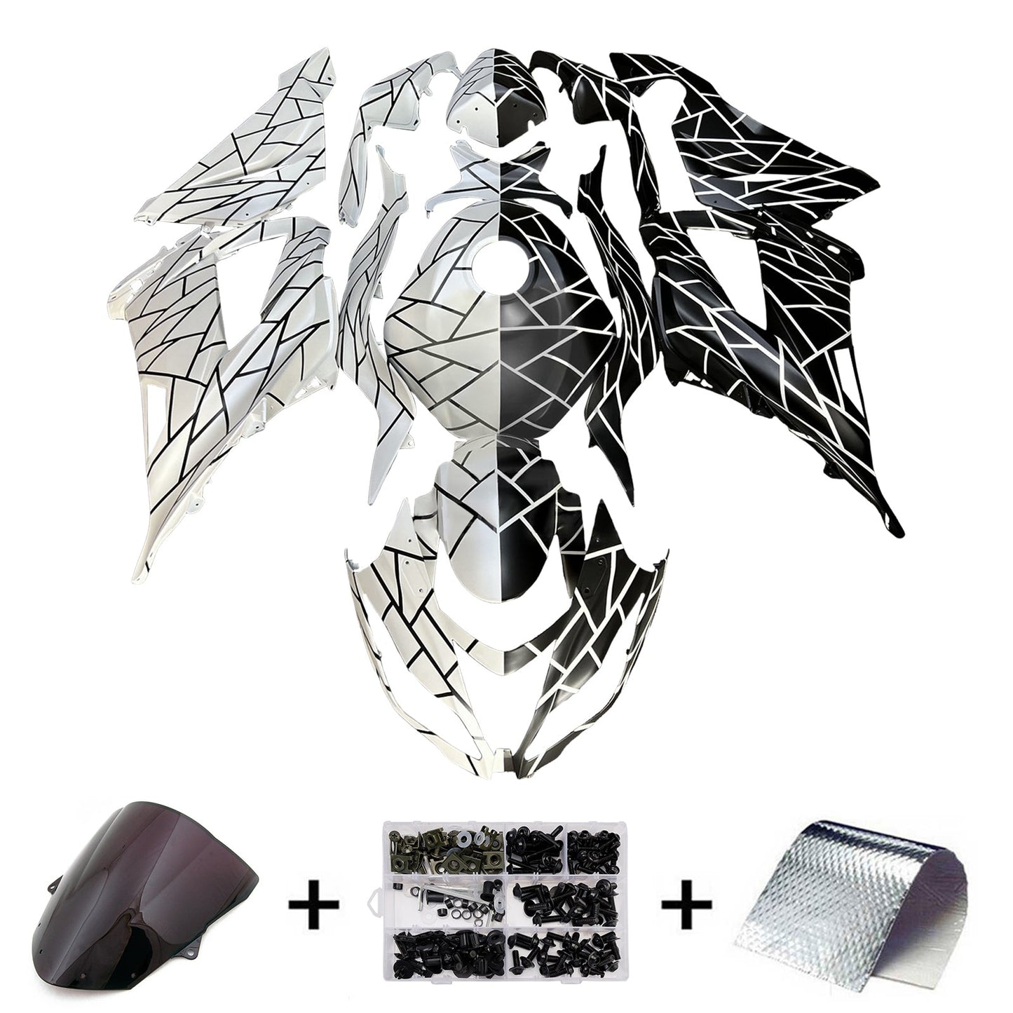 Injection Fairing Kit Bodywork Plastic ABS fit For Kawasaki ZX6R 636 2013-2018