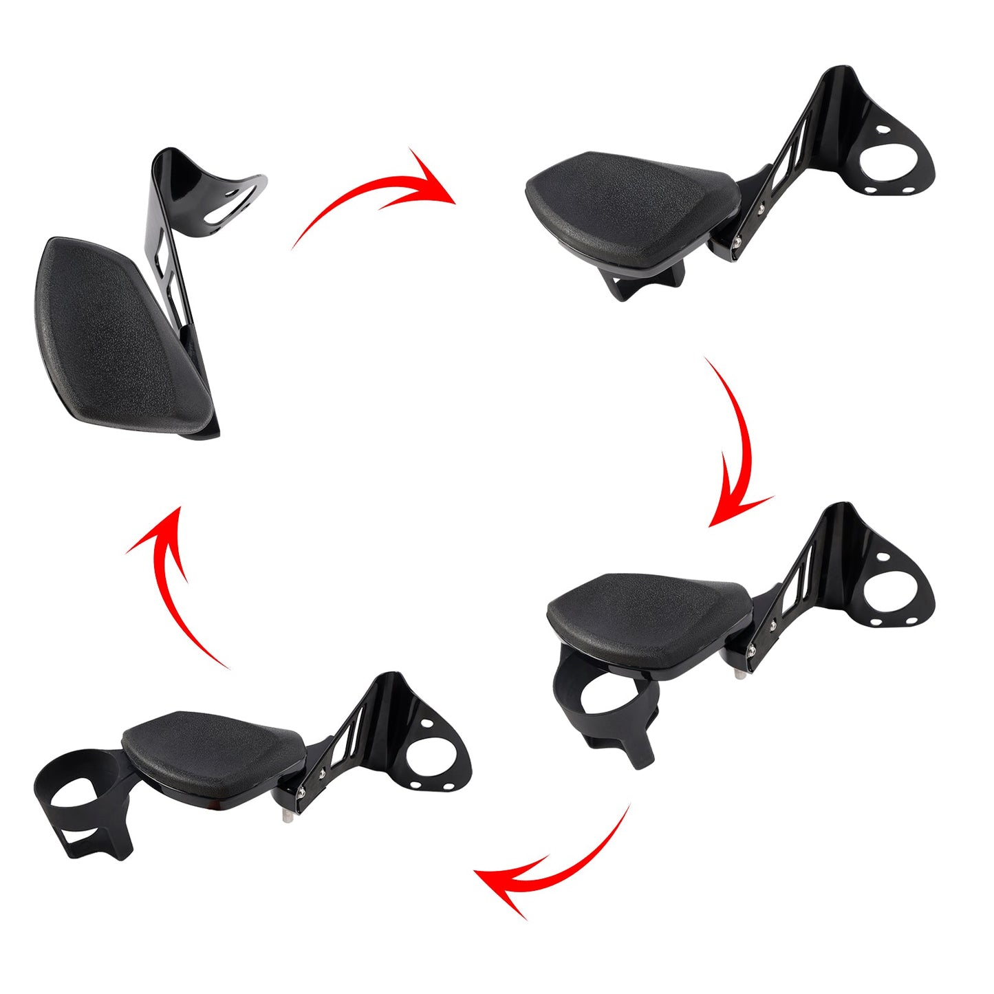 2014-2024 ouring Electra Glides, Road Glide Ultra & Tri Glides Passenger Armrest w/ Drink Holder