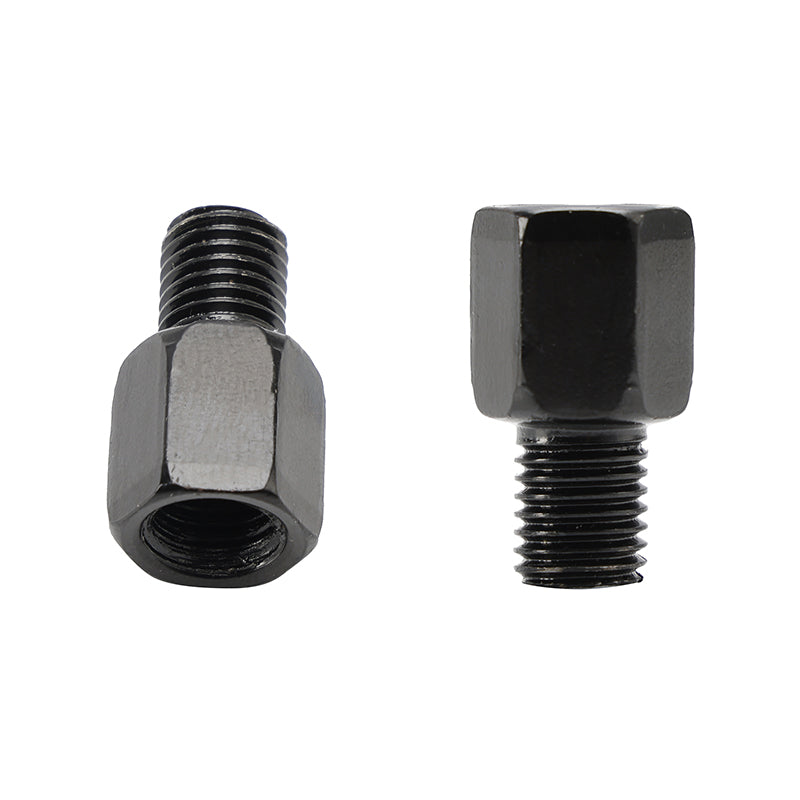 2 Universal Fit Motorcycle Scooter Mirror Adaptors 10mm Reverse to 10mm Standard