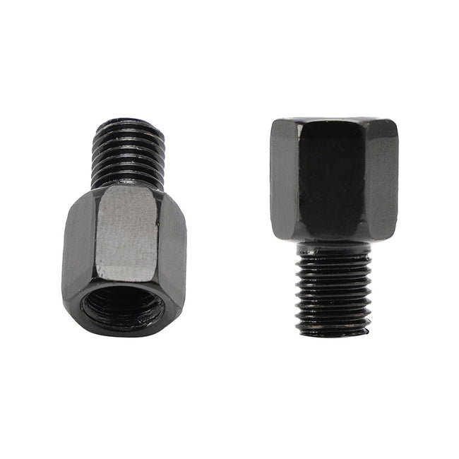 2 Universal Fit Motorcycle Scooter Mirror Adaptors 10mm Reverse to 10mm Standard