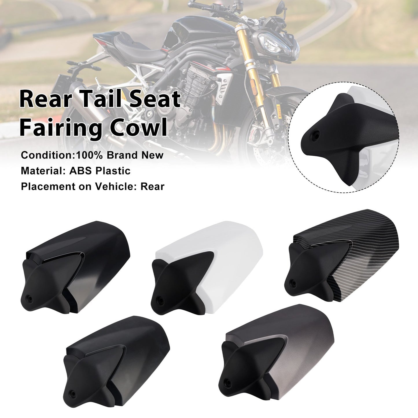 2021-2024 For Speed Triple 1200 RS Rear Tail Seat Fairing Cowl Cover