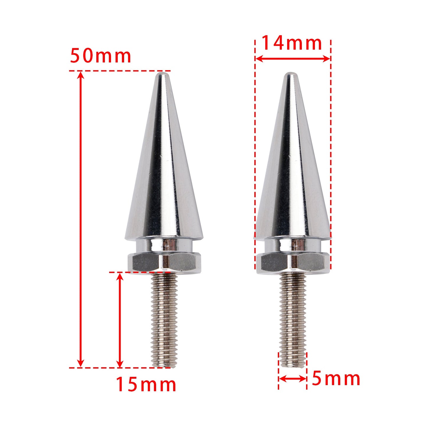 4pcs Spike Windshield Fairing Bolts in Silver For Touring Road Glide 2015-2025