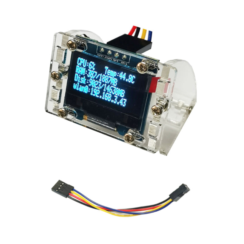 Raspberry Pi 4B 0.96-inch OLED Display Module IP Hard Disk Information Display
