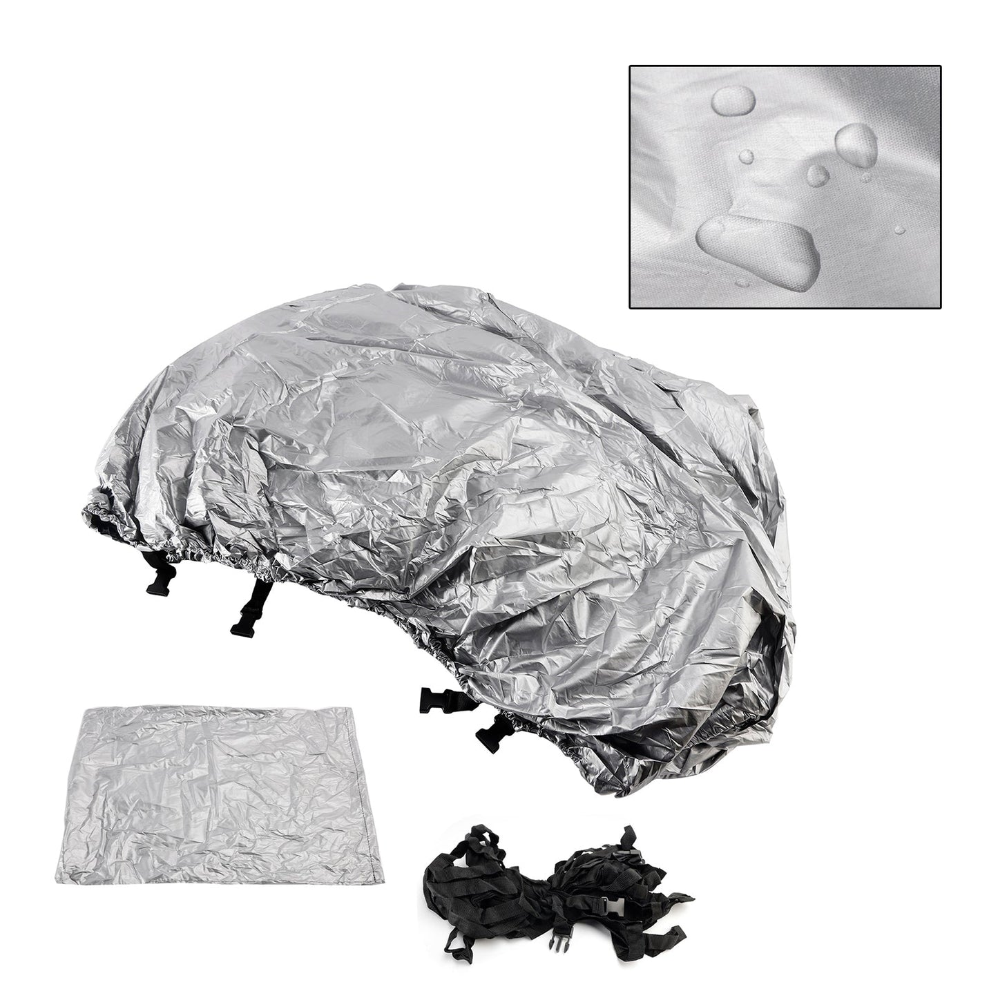 Universal Waterproof Duty Boat Cover 16-18Ft Silver For Fishing Boat Shelter