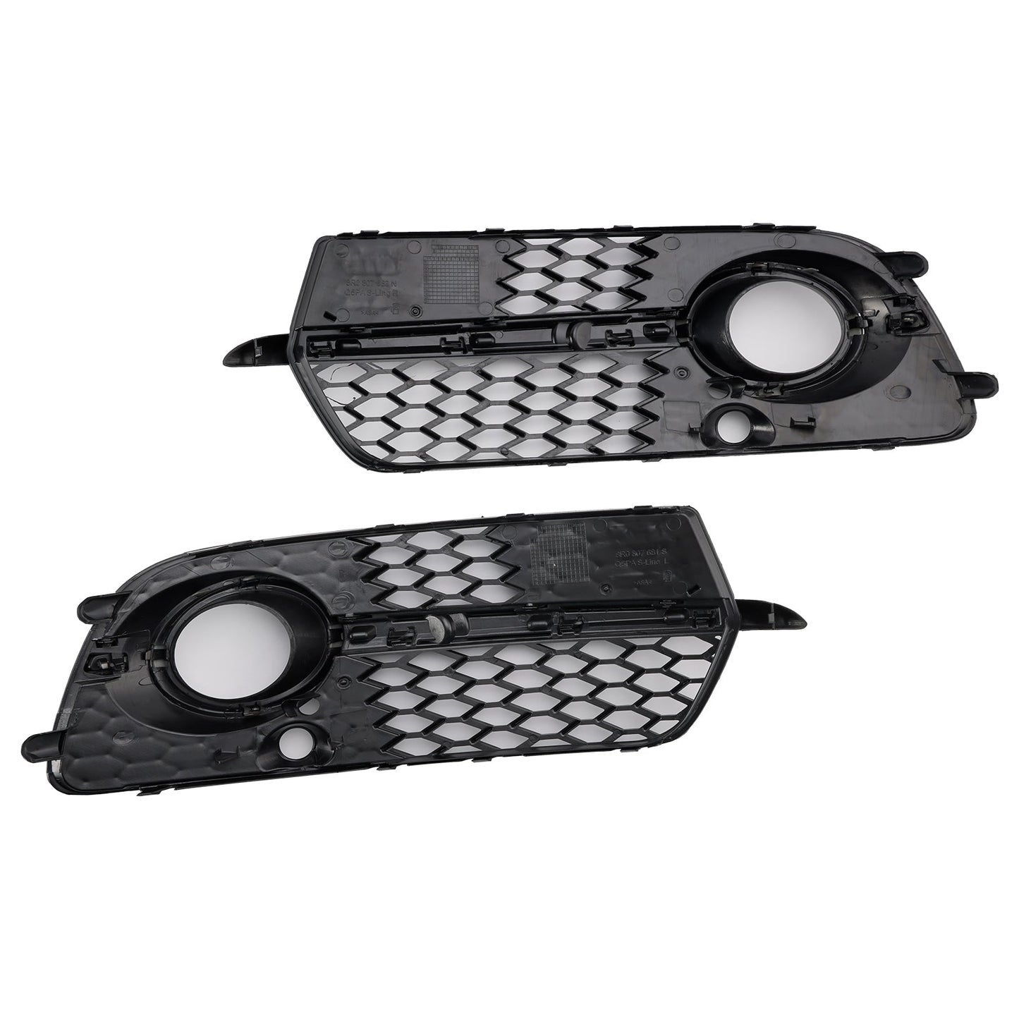 Front Bumper Fog Light Grill Grille Fit Audi Q5 S-Line SQ5 2013-2017 Black