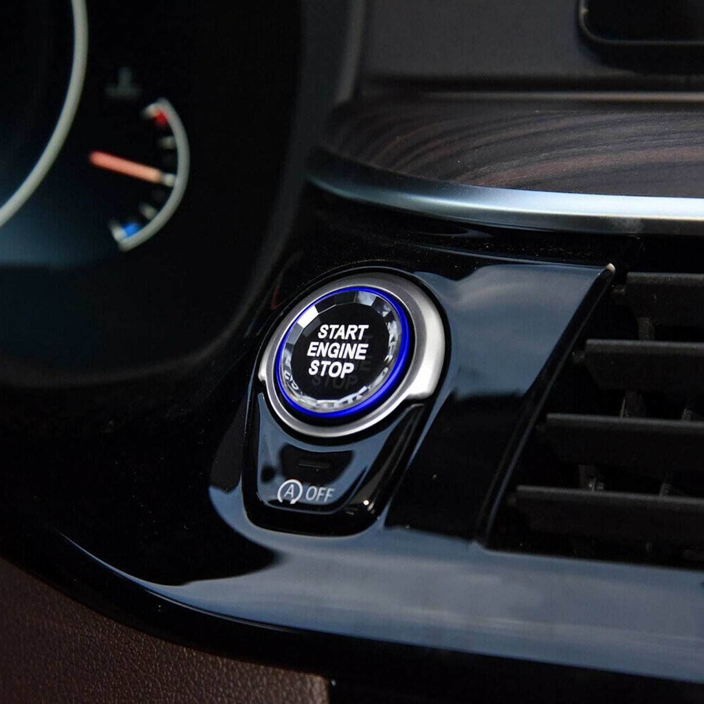 Engine Start Stop Switch Button Cover For BMW F Chassis F30 F31 F20 F21 Crystal