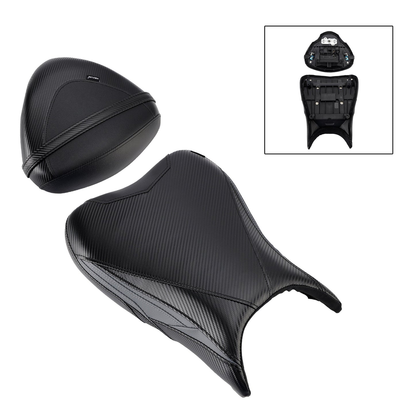 2022-2024 For Suzuki Gsx1300R Front&Rear Raider Passenger Cushion Kit Black2
