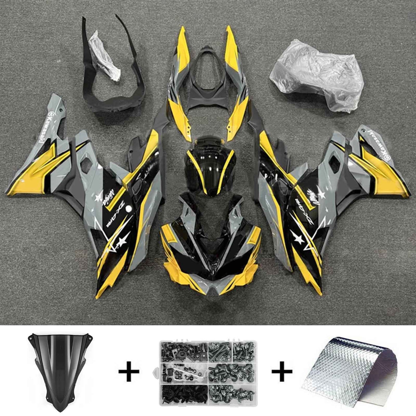 2019-2025 Kawasaki Ninja ZX-25R Amotopart Injection Fairing Kit Bodywork ABS #102