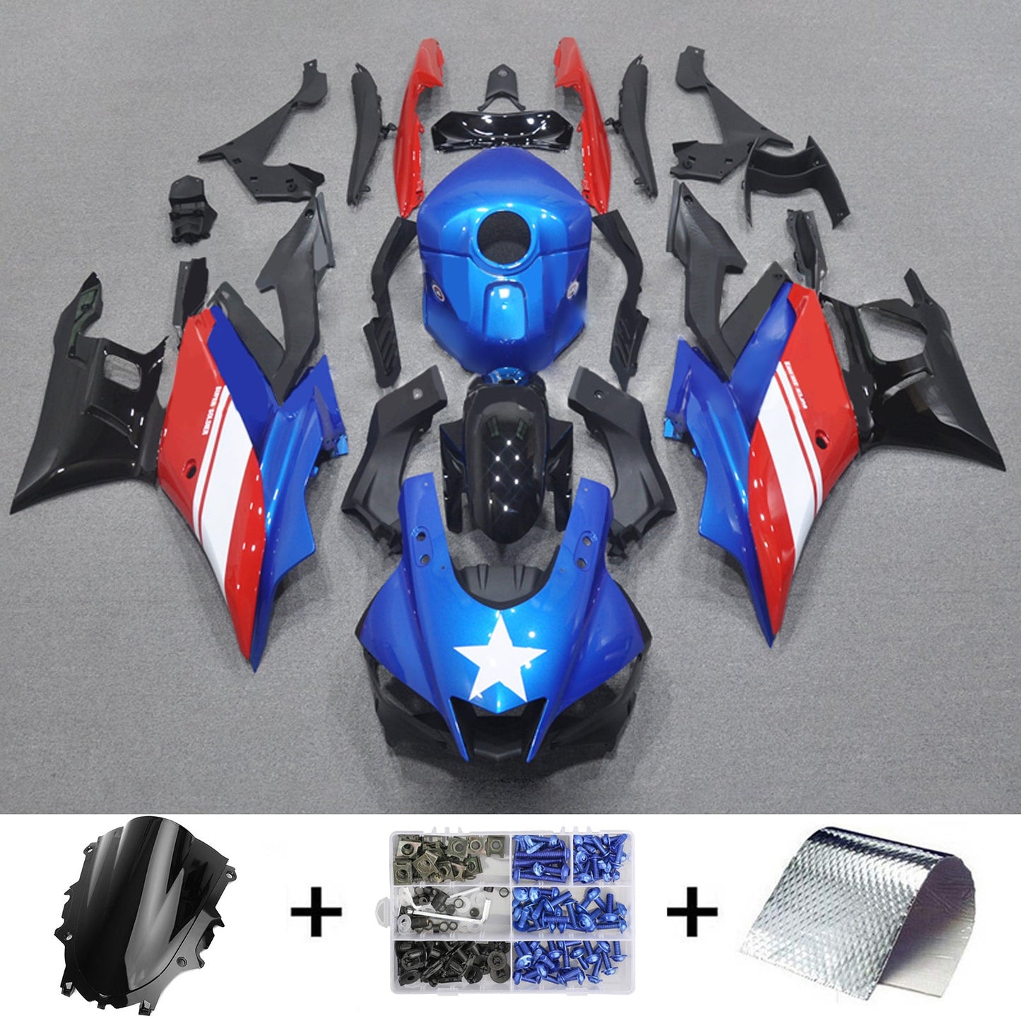 2019-2021 Yamaha YZF-R3 R25 Injection Fairing Kit Bodywork Plastic ABS