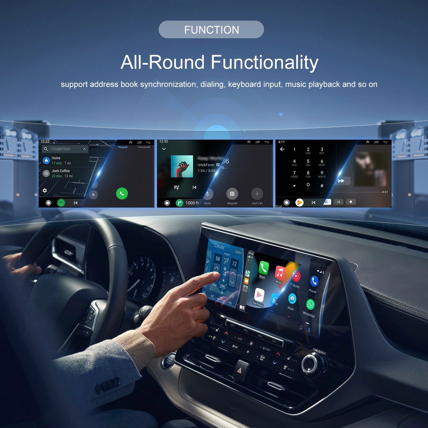 2 in 1 Wireless Apple Carplay Android Auto Adapter Car Wired to Wireless CarPlay