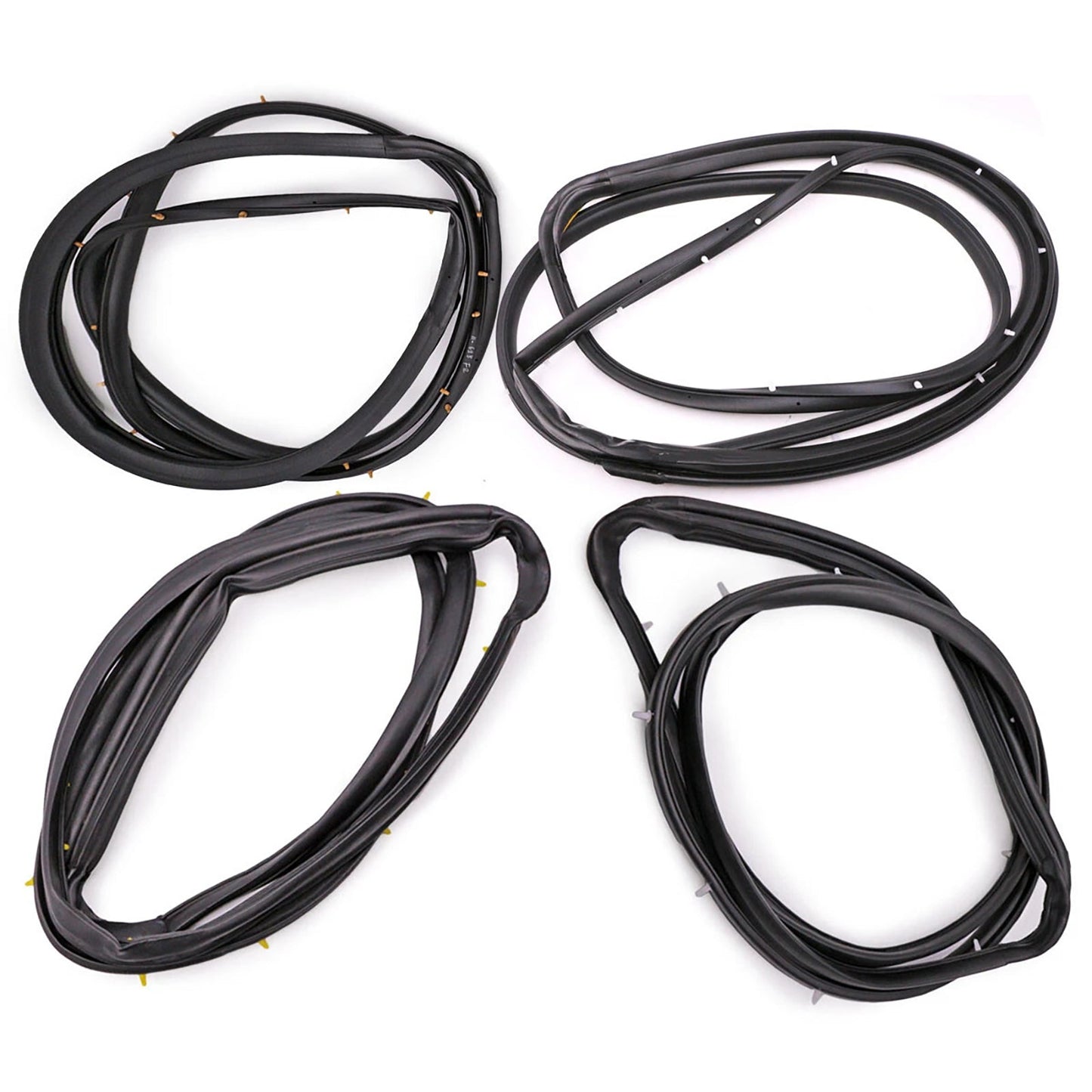 1998-2005 Nissan D22 Frontier 4Dr Double Cab 4PCS Front Rear Door Rubber Seal Weatherstrip 80831-2S400
