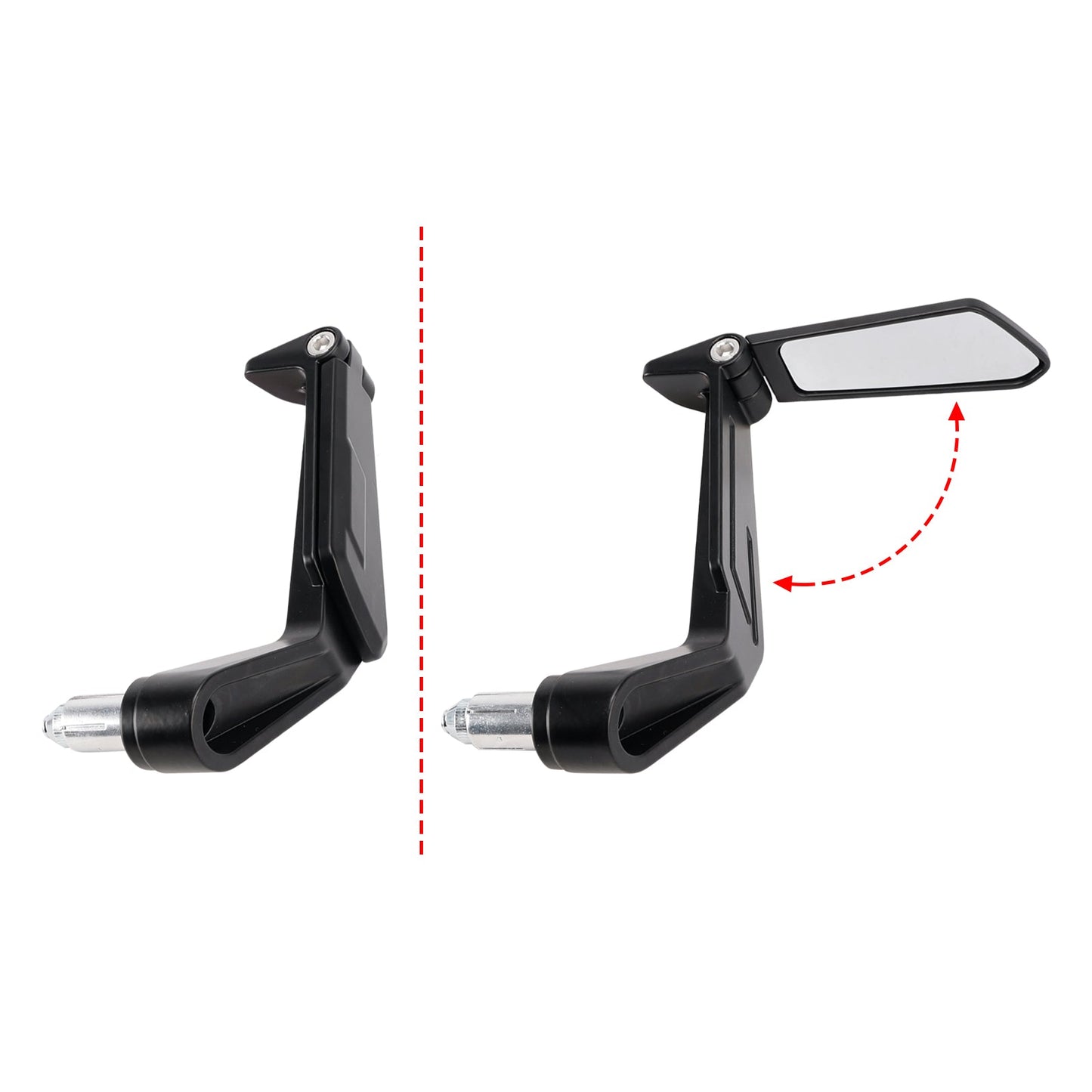 Pair Lever Guard Protection with Folding Handlebar Mirrors Mini Motorcycle 22mm