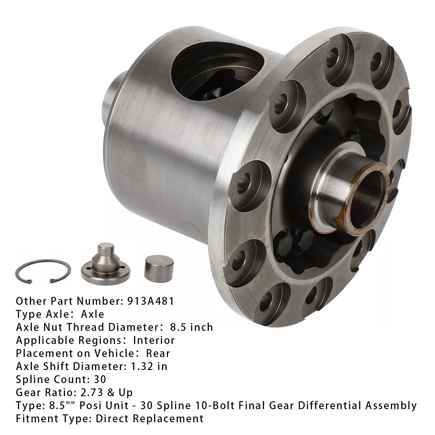 1999-2009 Chevrolet Tahoe 10 Bolt 30 Spline Rear Gear Posi Differential 8.5" 10 Bolt 30 Spline 913A481