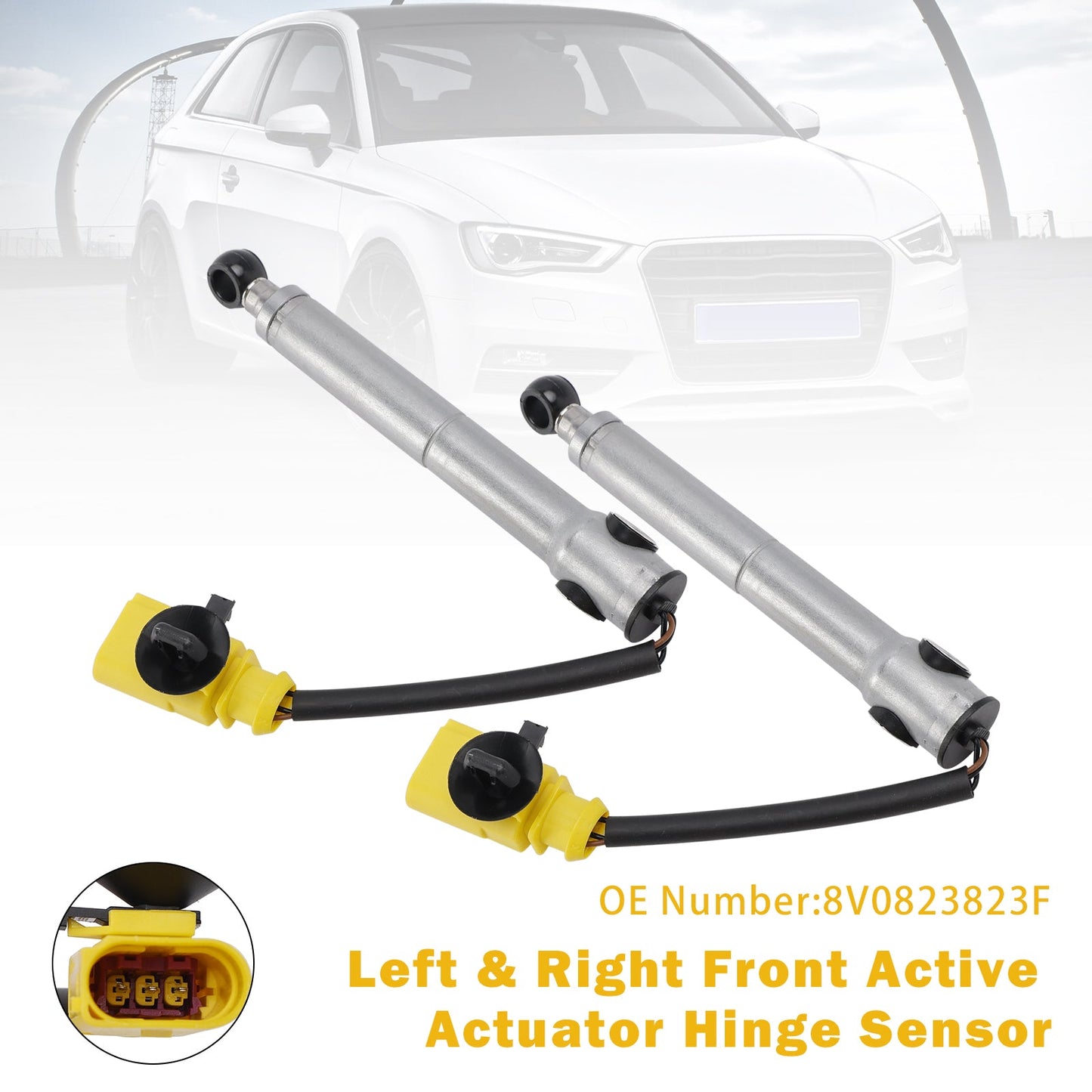 Left & Right Front Active Actuator Hinge Sensor 8V0823823F For Audi A3 2013-2016