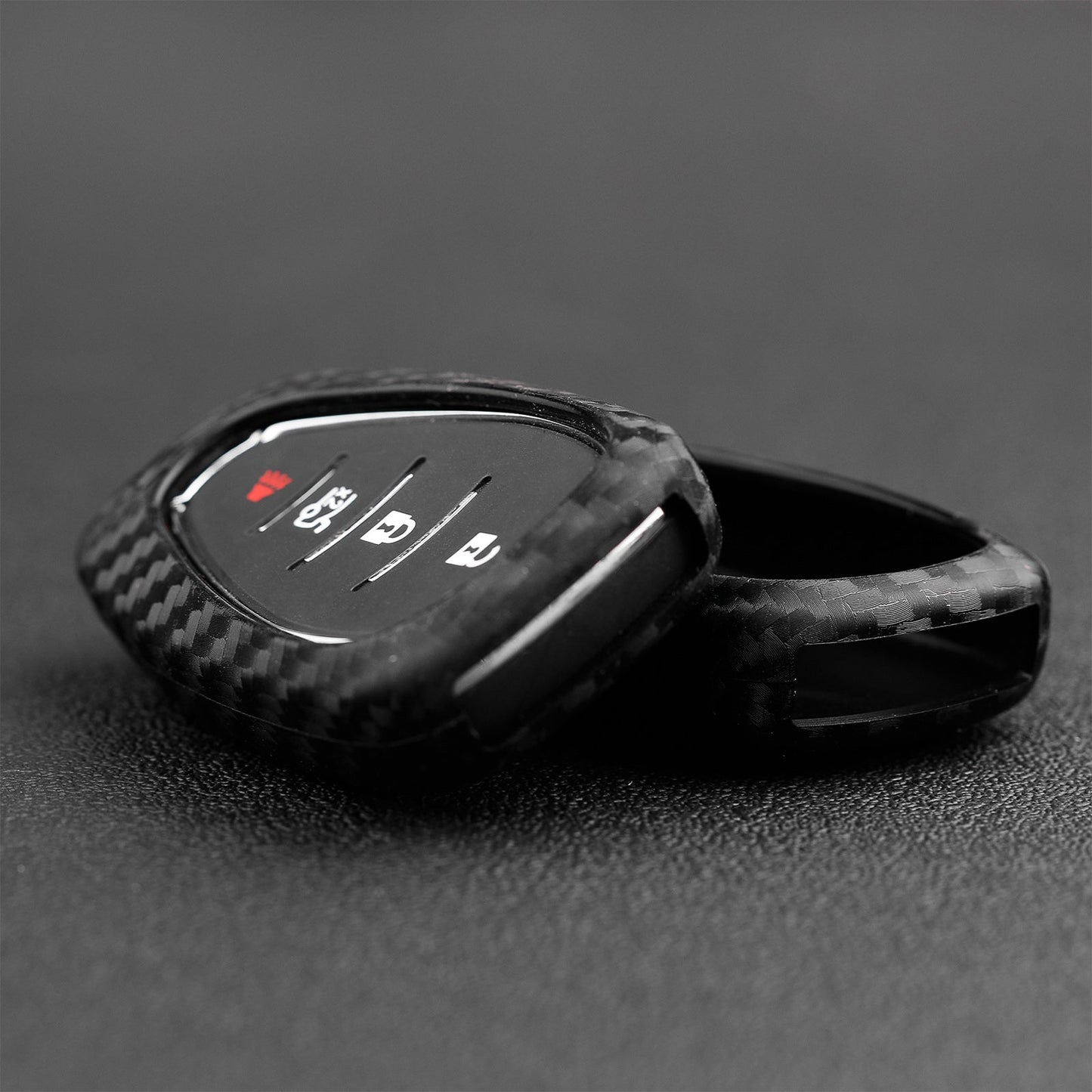 Leather Silicone Car Key Case Cover With Buckle For Chevrolet