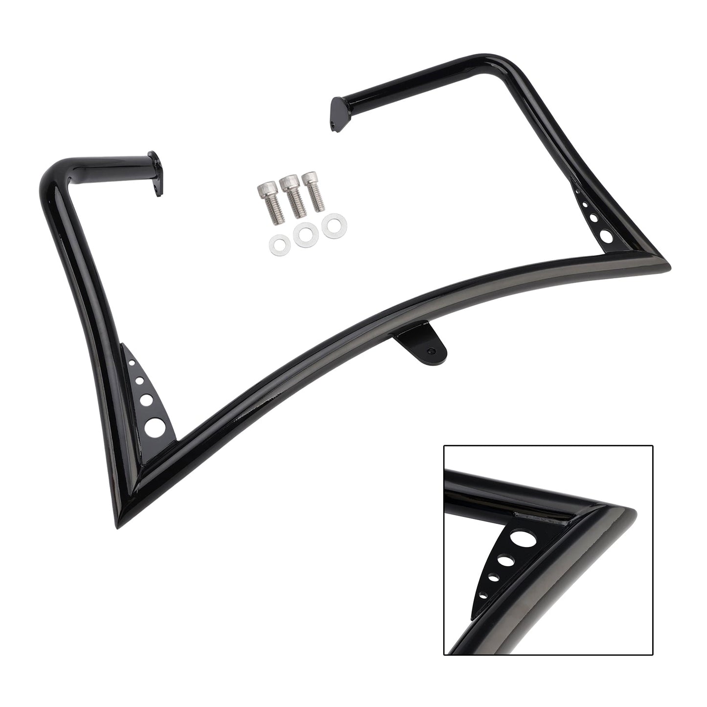 2002-2014 CVO Road King FLHRSEI Engine Guard Frame Anti-Crash Bumper Protector Black
