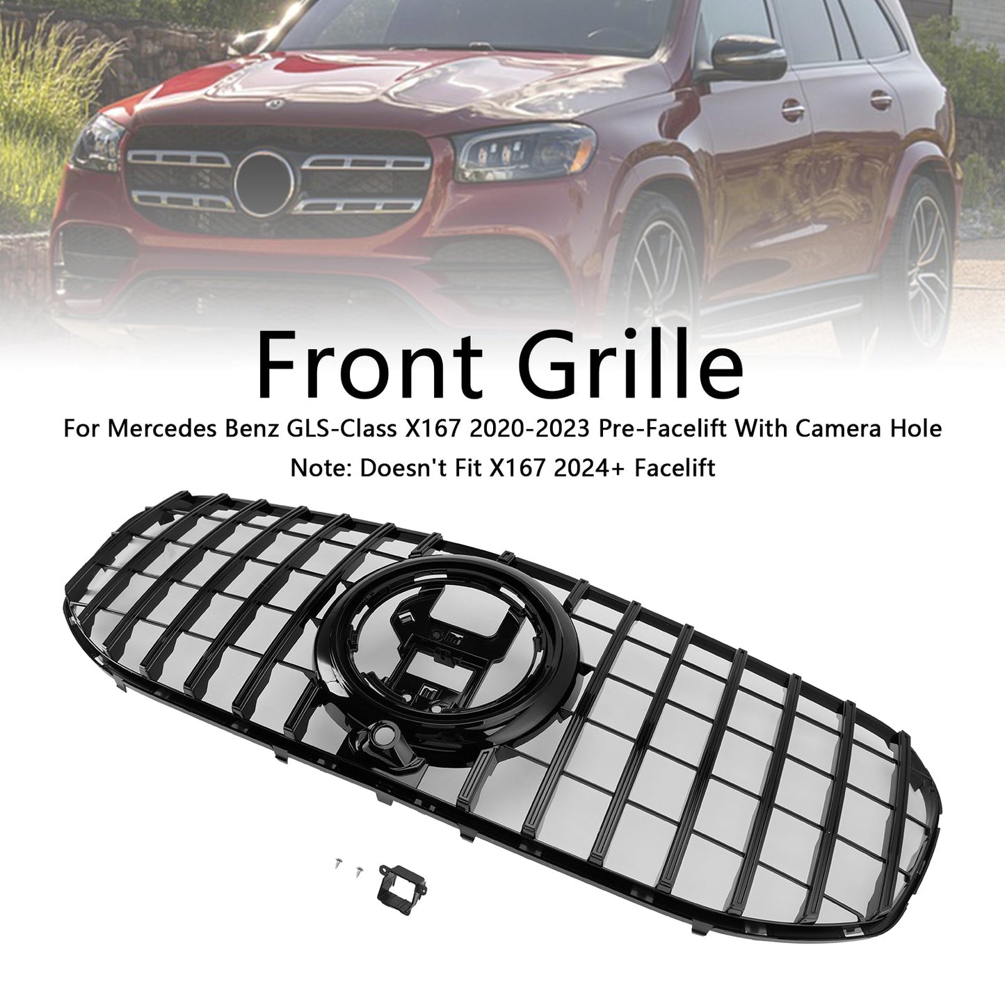 2020-2023 Mercedes Benz X167 GLS450 GLS580 Front Bumper Grill Grille
