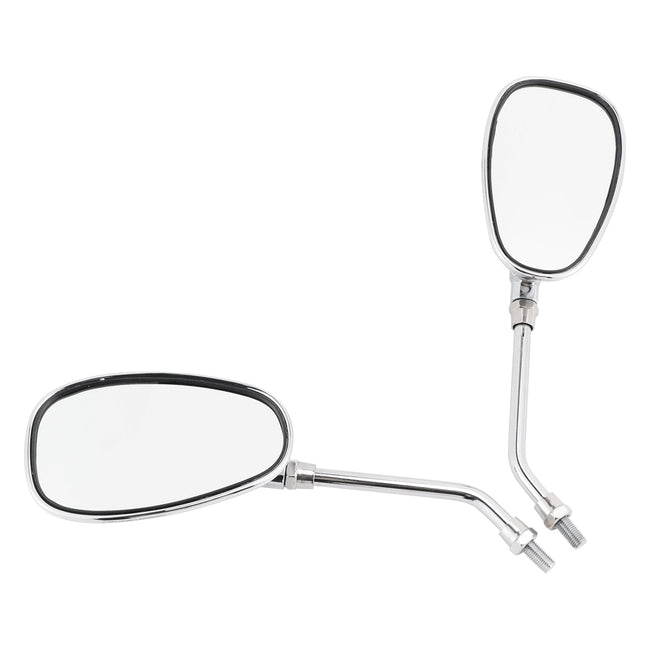 Pair Black M10 Rearview Mirrors For Yamaha V-Star XVS650 1998-2004 XVS1100 00-09