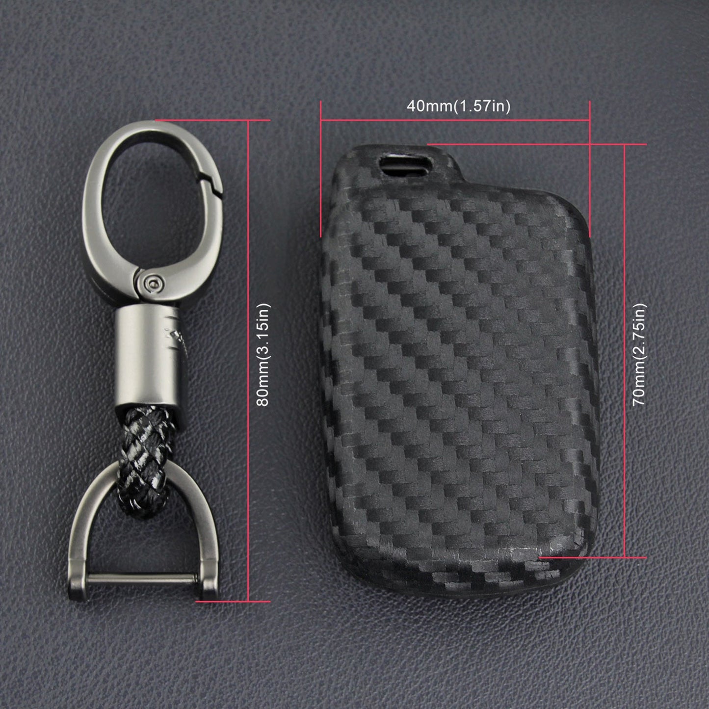 Leather Silicone Car Key Case Cover With Buckle For Toyota Highlander