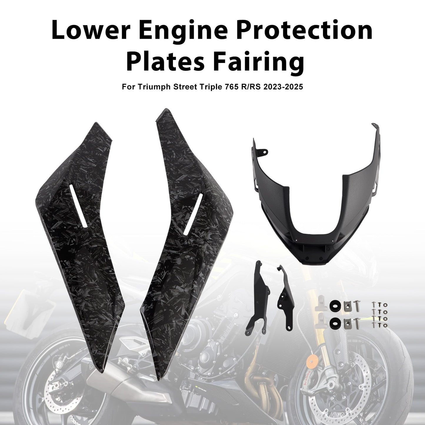2023-2025 Street Triple 765 R/RS Engine Lower Belly Pan Panels Guard Fairing