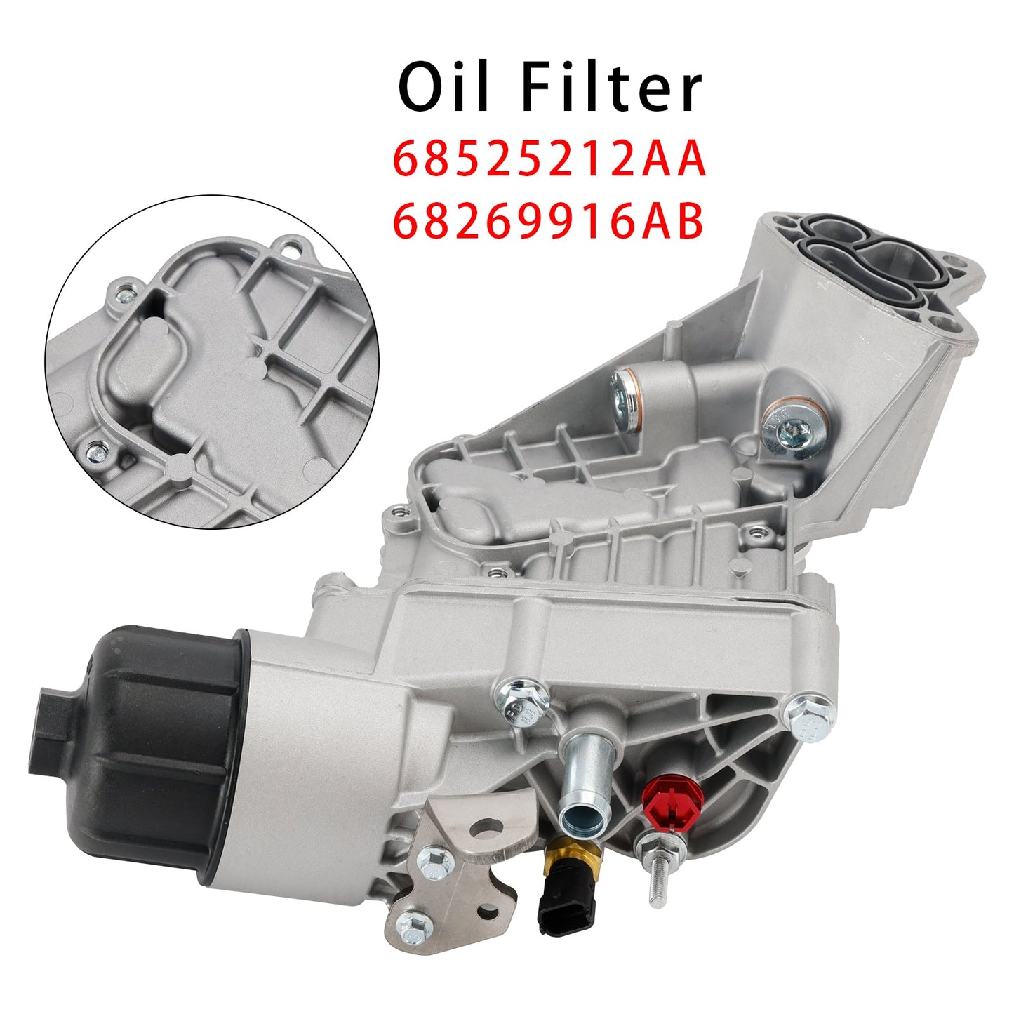 68525212AA Oil Filter Housing Oil Cooler For Jeep Grand Cherokee WK2 3.0 CRD