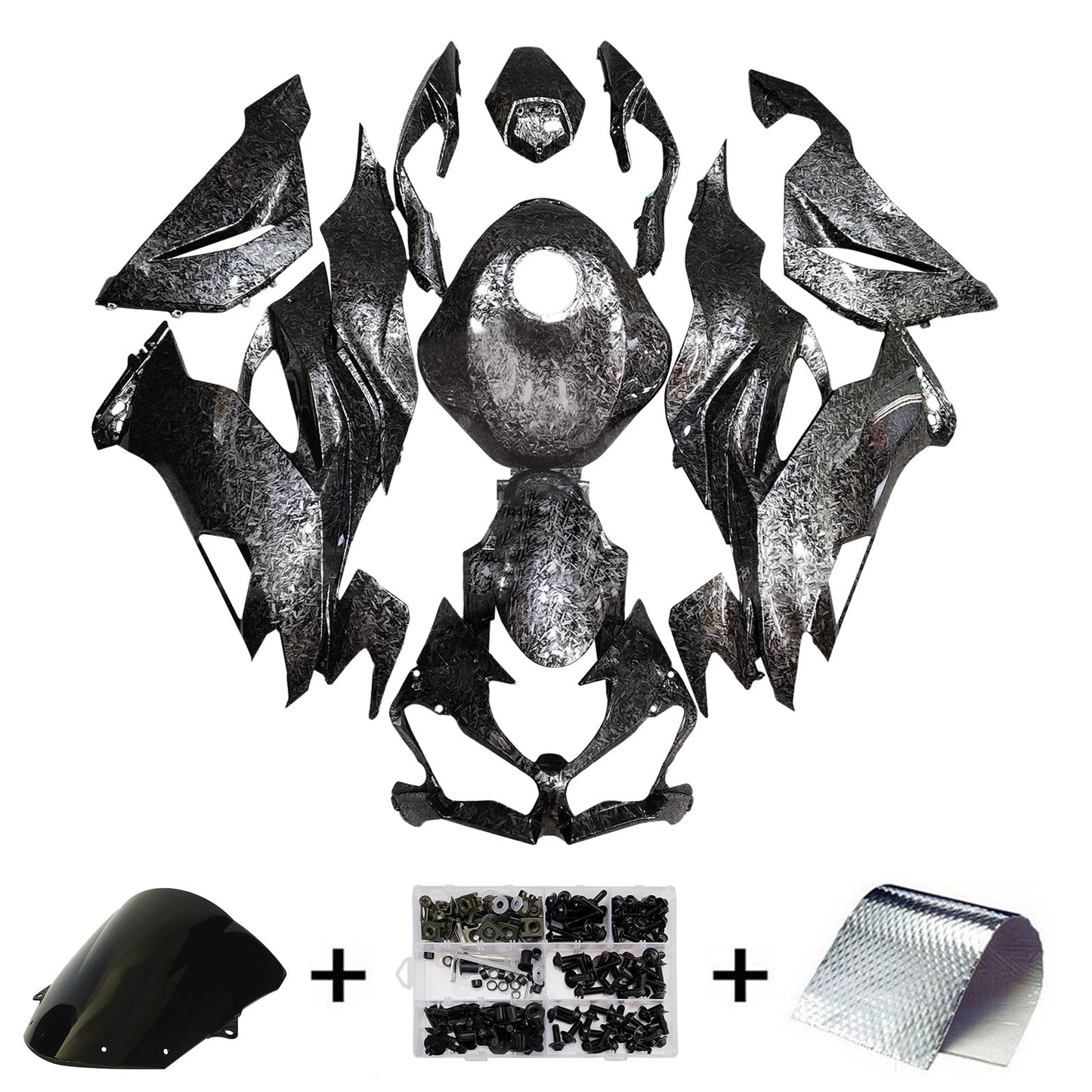 Injection Fairing Kit Bodywork Plastic ABS fit For Kawasaki ZX6R 2019-2023