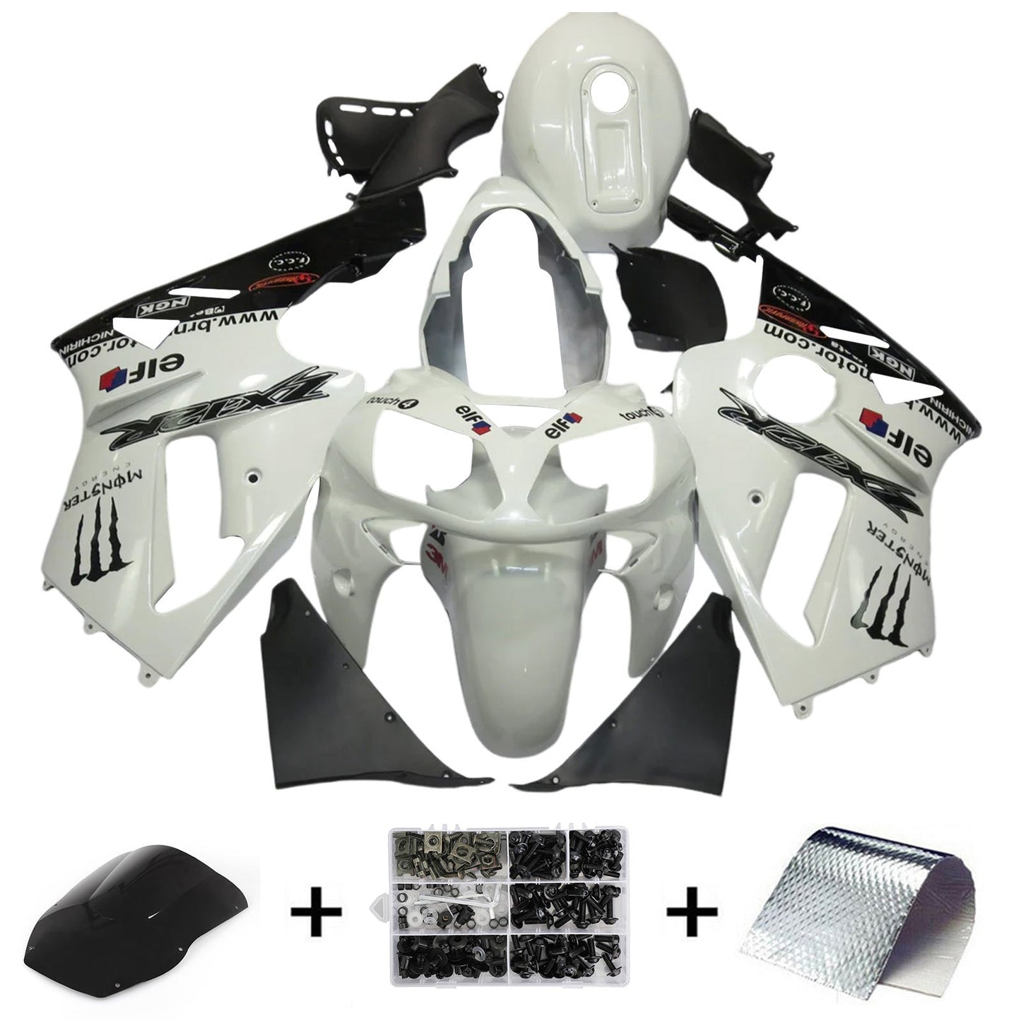 2000-2001 Kawasaki ZX12R Injection Fairing Kit Bodywork Plastic ABS