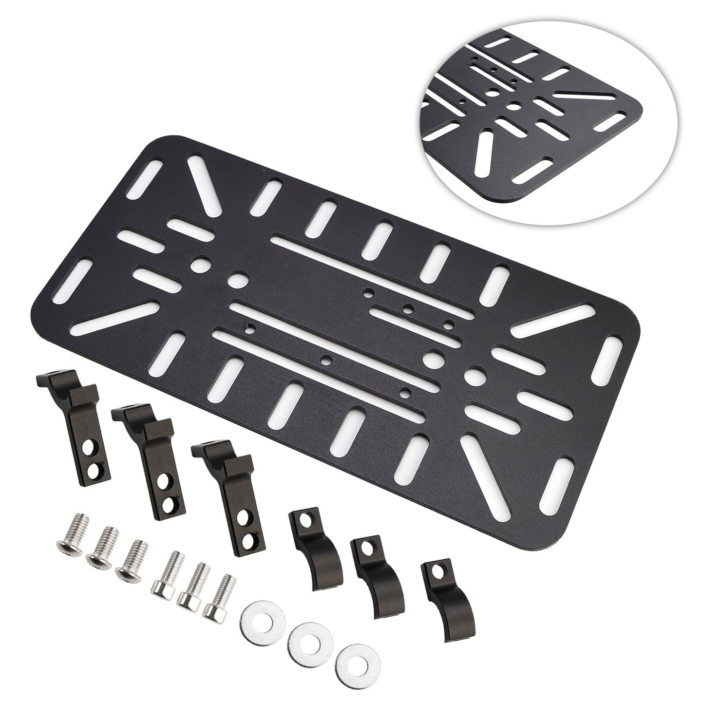 Universal Symmetrical Side Saddlebag Mounting Bracket Kit Black For Motorbike