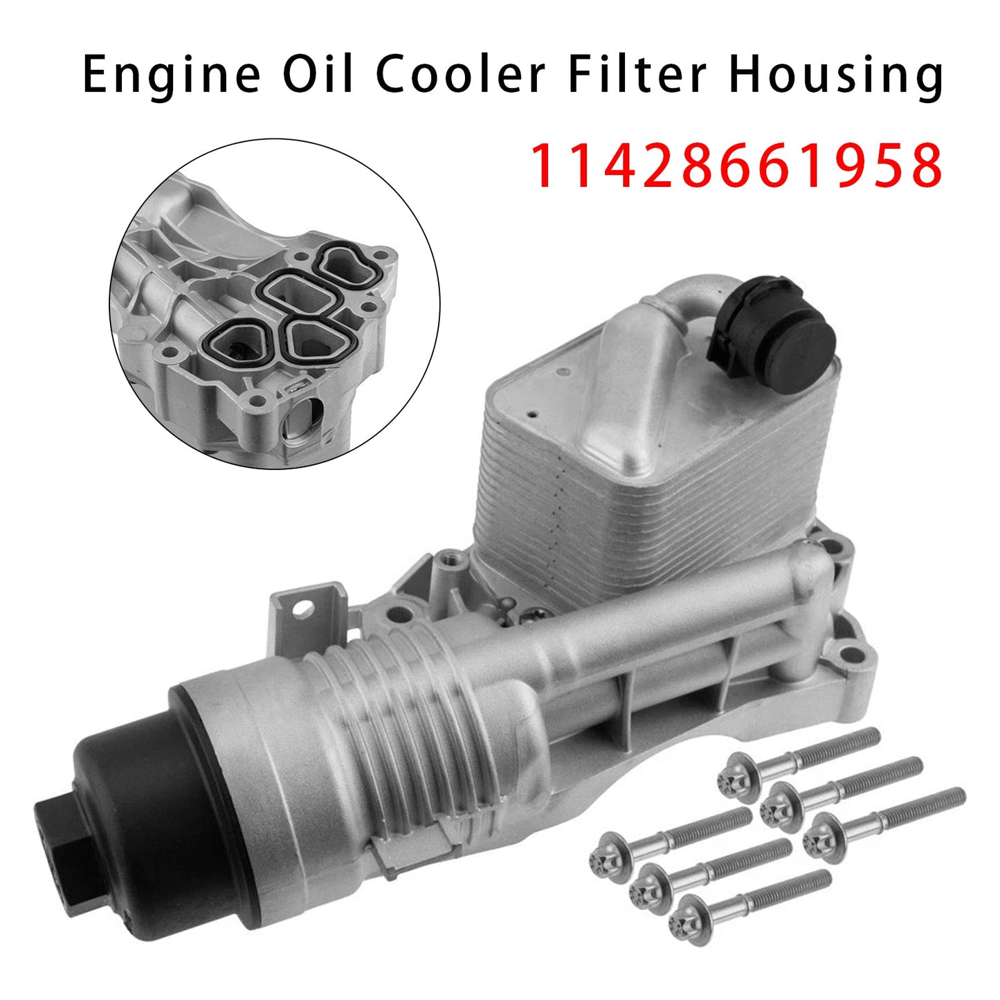 For BMW X1 L3 L4 1.5L 2.0L 2020-2022 Engine Oil Cooler Filter Housing 11428661958