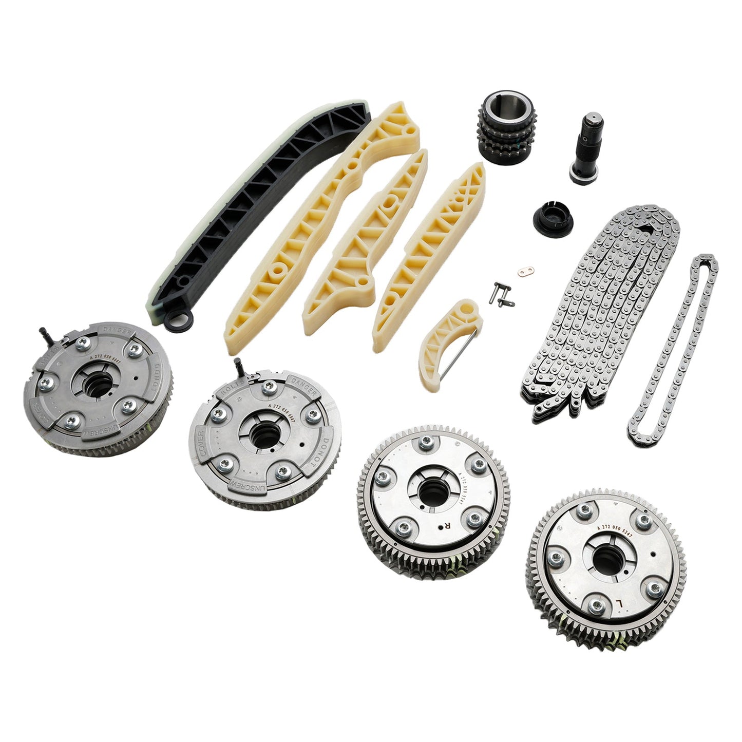 2005-2006 Mercedes-Benz SLK 350 Base 3.5L V6 - Gas Timing Chain Kit + 4× Camshaft Adjusters