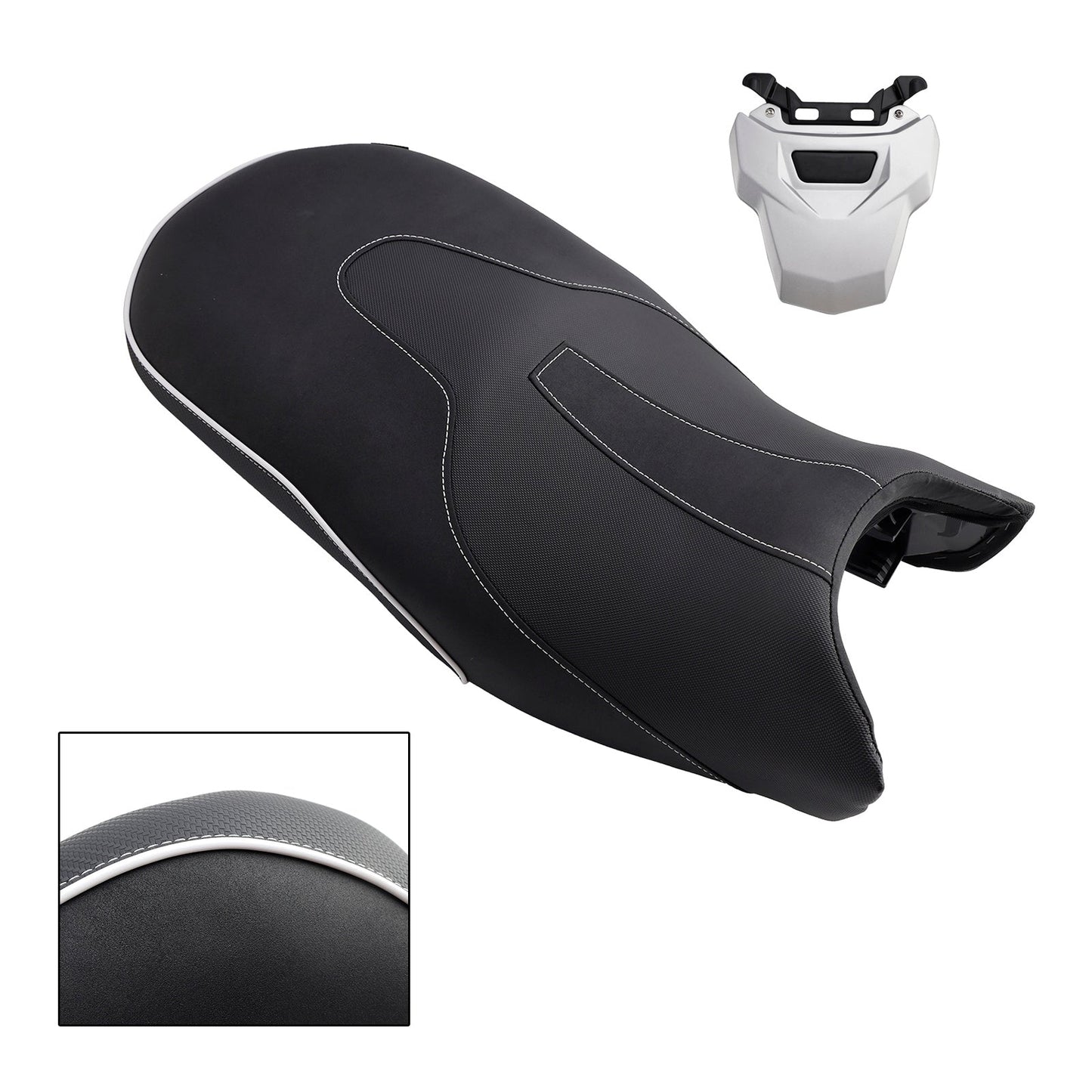 Rider Passenger Seat Front Rear Cushion Fit Black For Bmw R1200Gs 13-18 R1250Gs