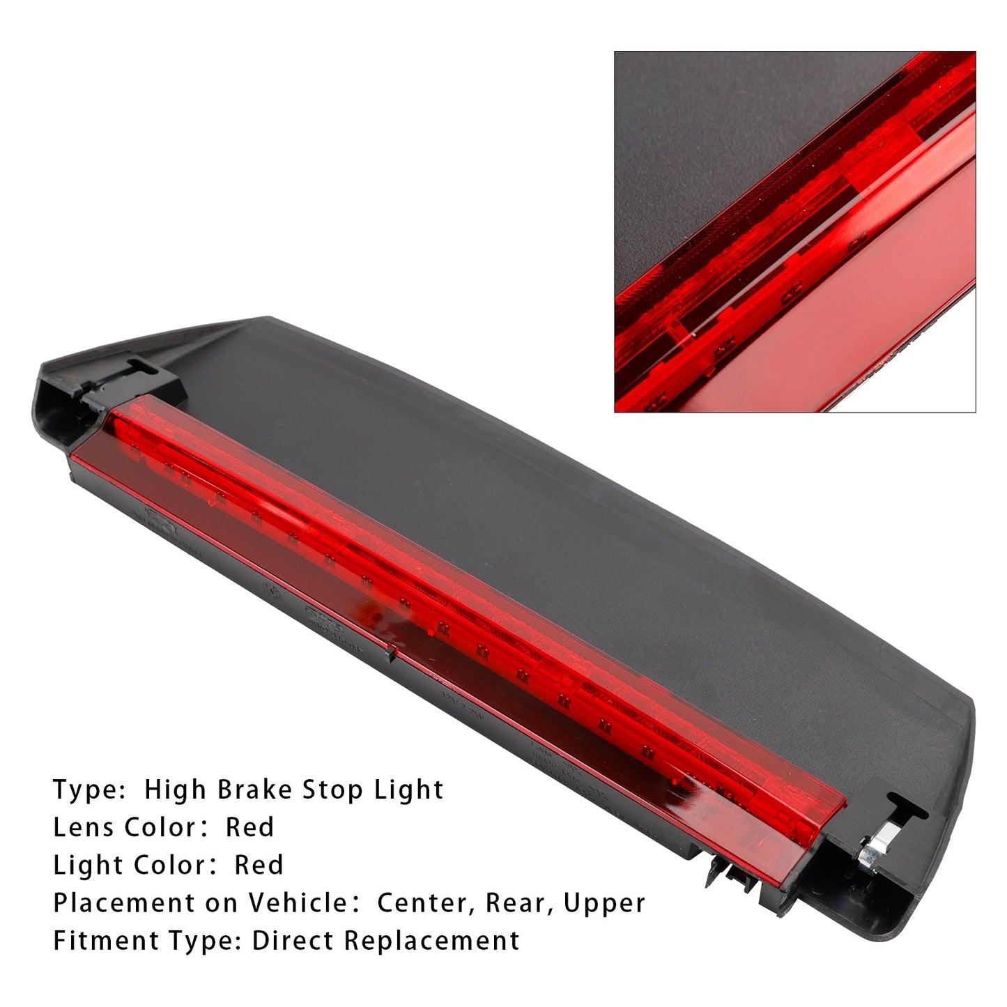 Rear Center High Mount Third Brake Light 8WD945097 For AUDI A4 S4 B9 2016-2024