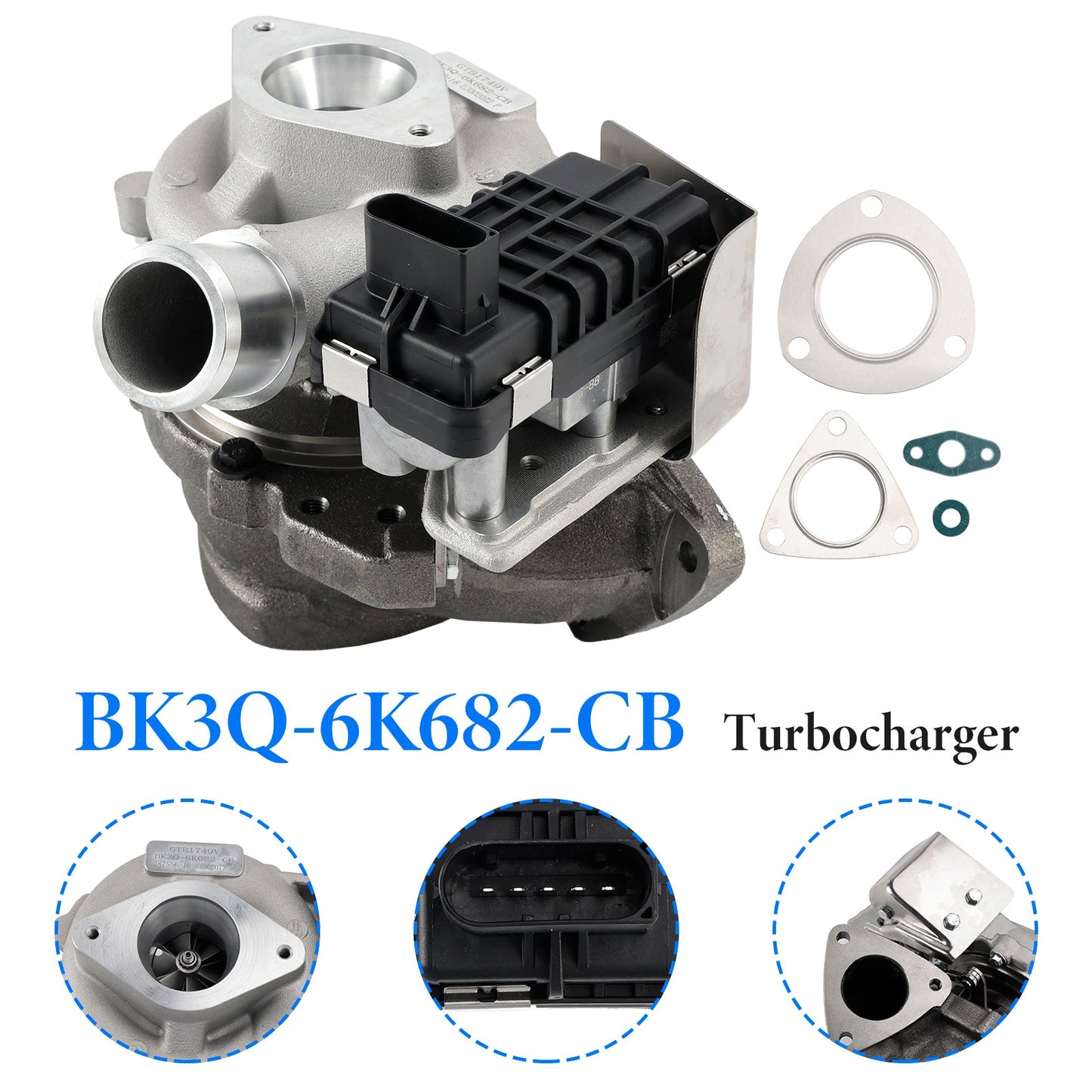 BK3Q-6K682-CB Turbocharger for Ford Transit MK8 Ranger 2.2 RWD 2011-On Euro 5